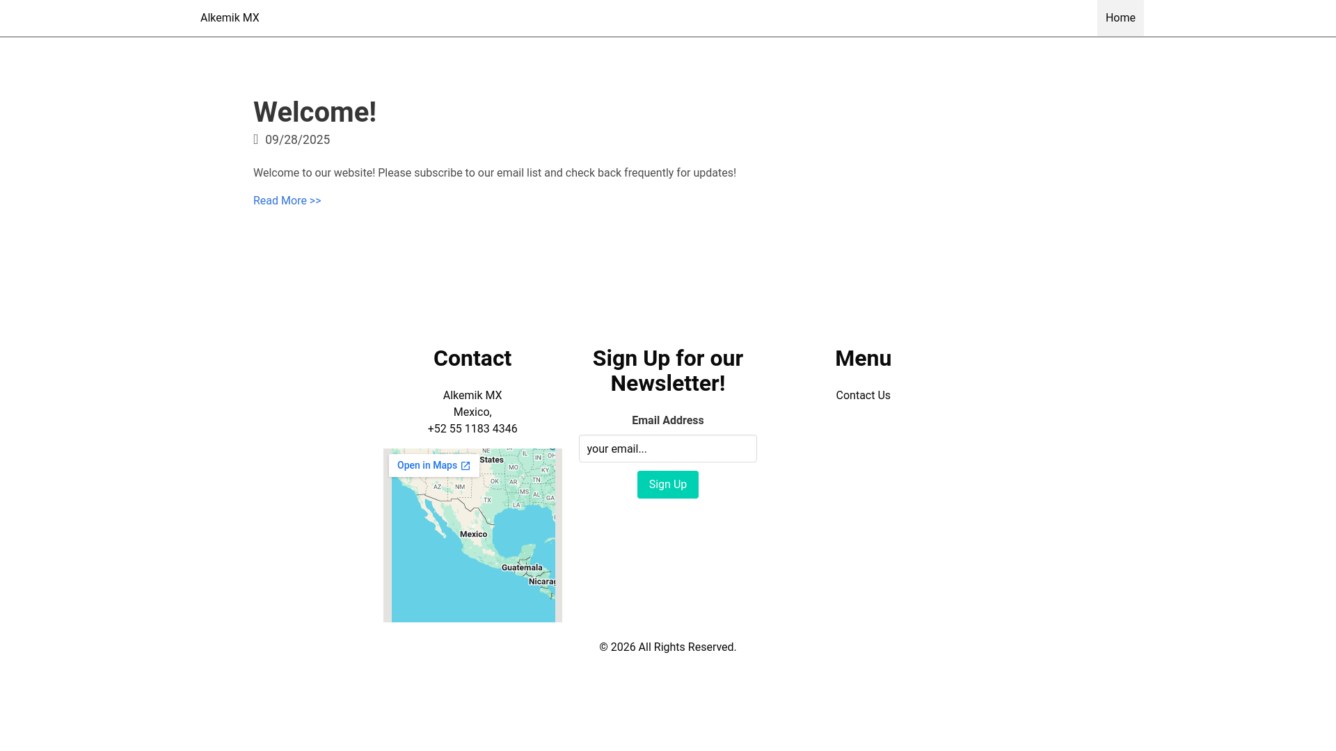 website screenshot of https://alkemikmx.com/