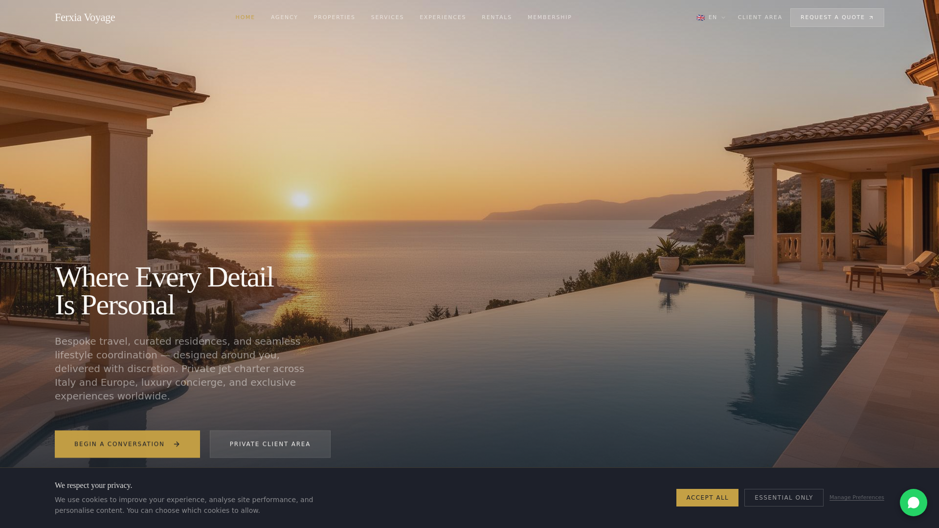 website screenshot of https://ferxiavoyage.com/