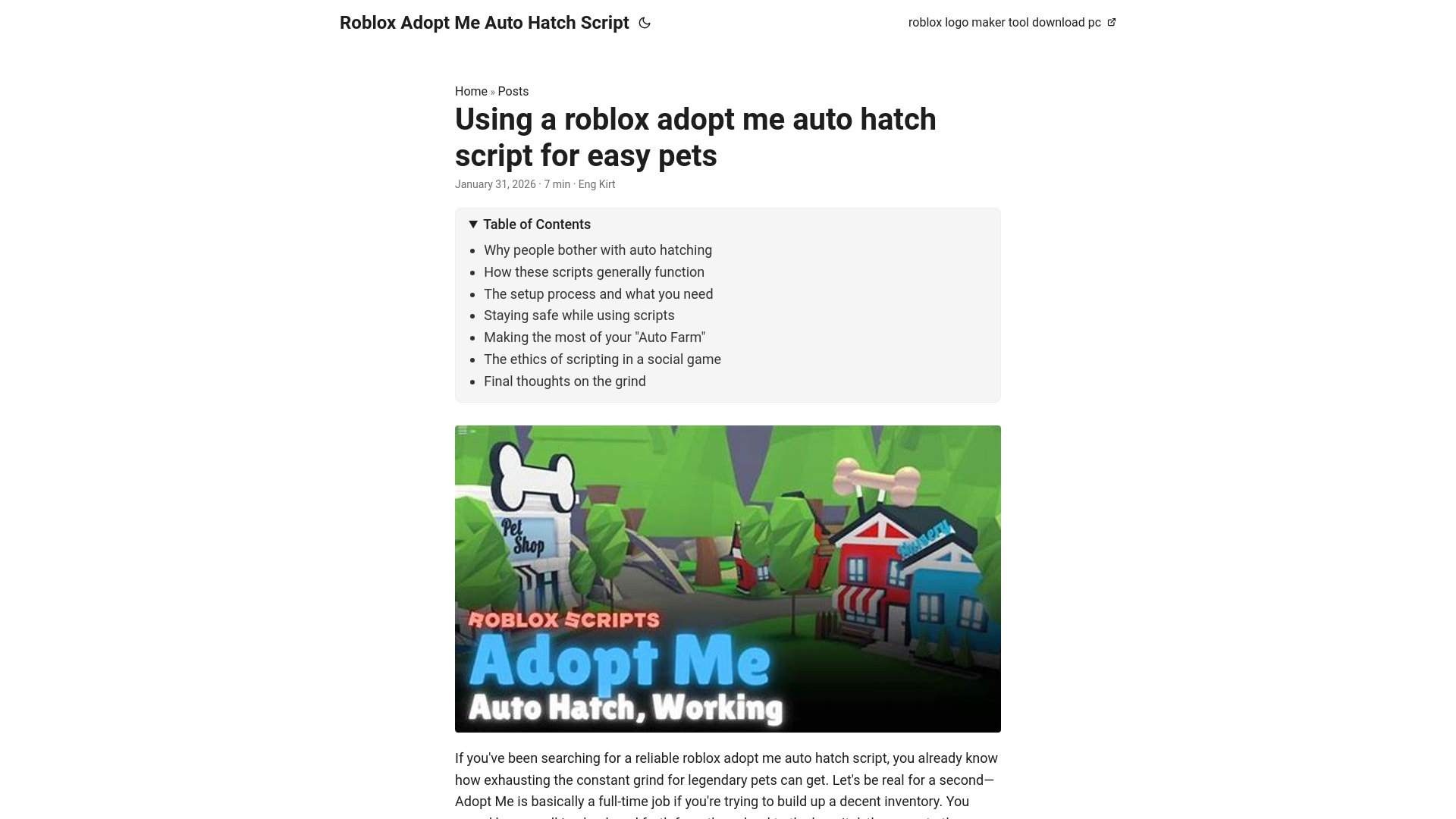 website screenshot of https://roblox-adopt-me-auto-hatch-script.pages.dev/
