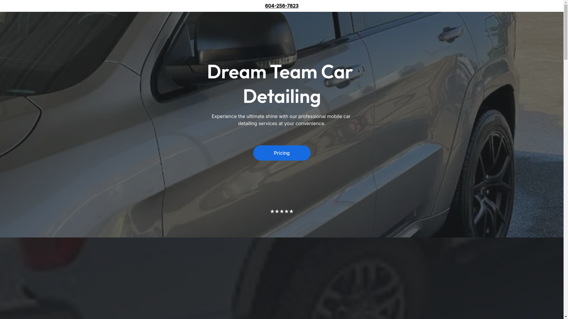 website screenshot of https://dreamteamcardetailing.site/