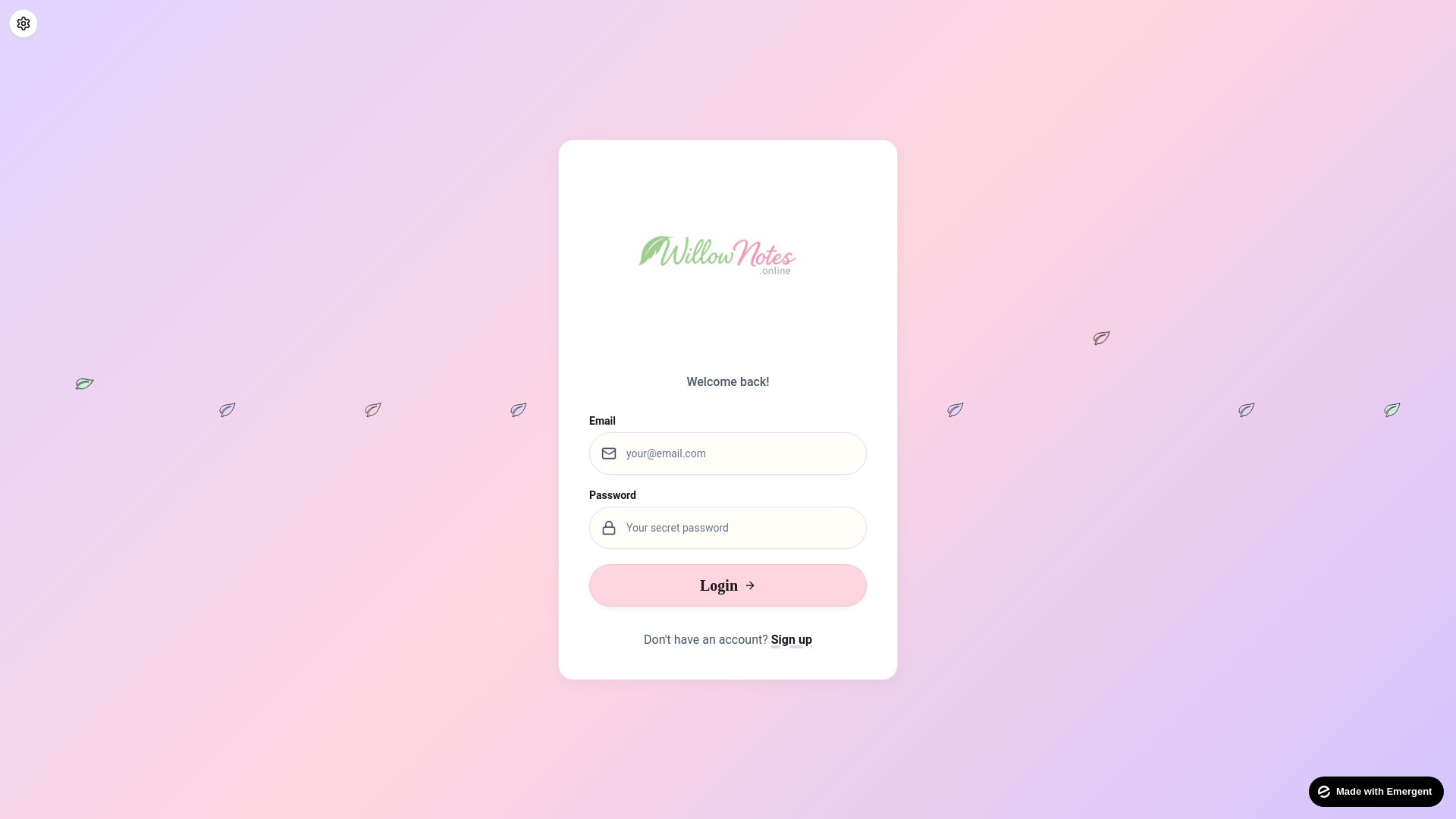 website screenshot of https://willownotes.online