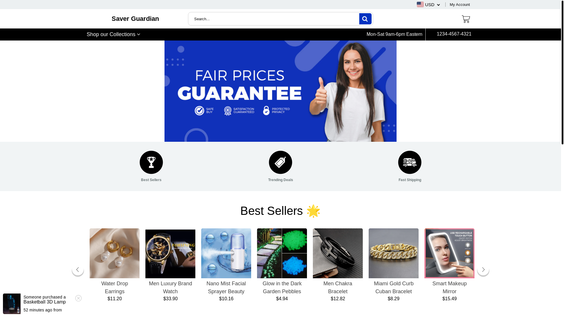 website screenshot of https://saverguardian.com/