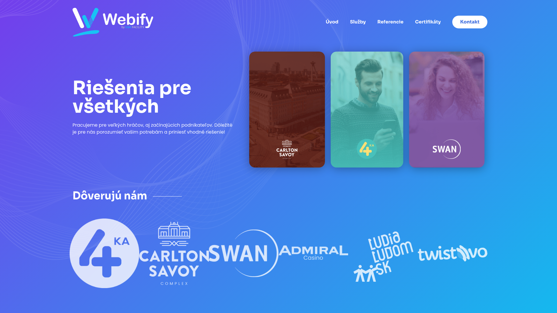 website screenshot of https://webify-studio.sk/