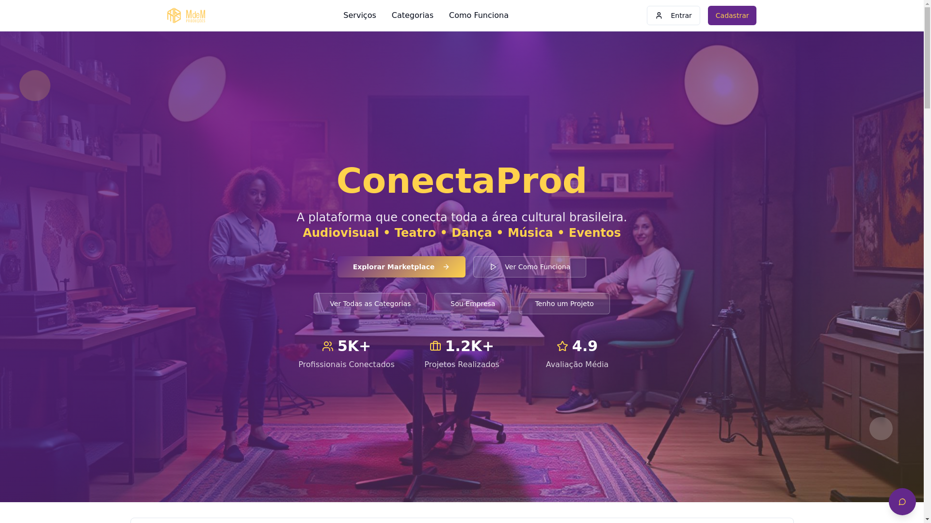website screenshot of https://conectaprodapp.com.br/