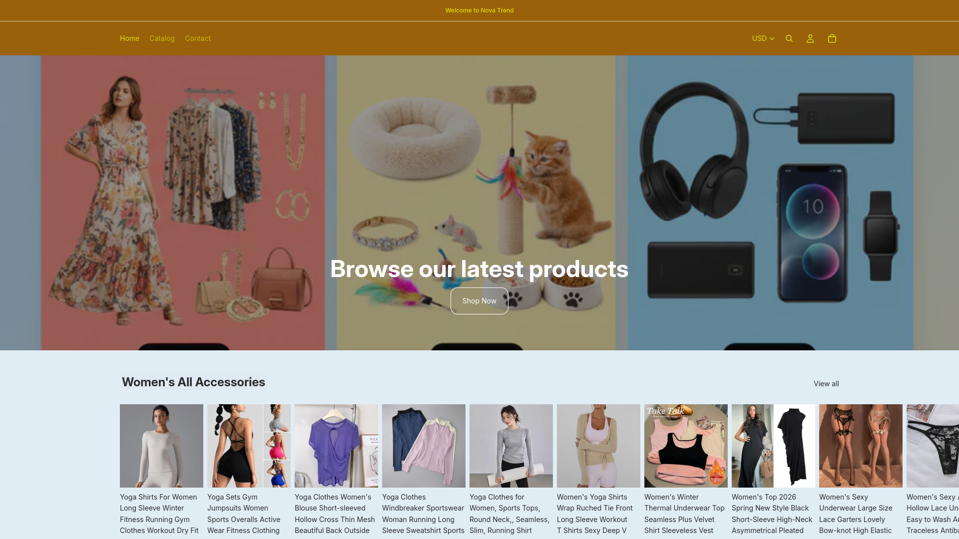 website screenshot of https://novatrend19.com/