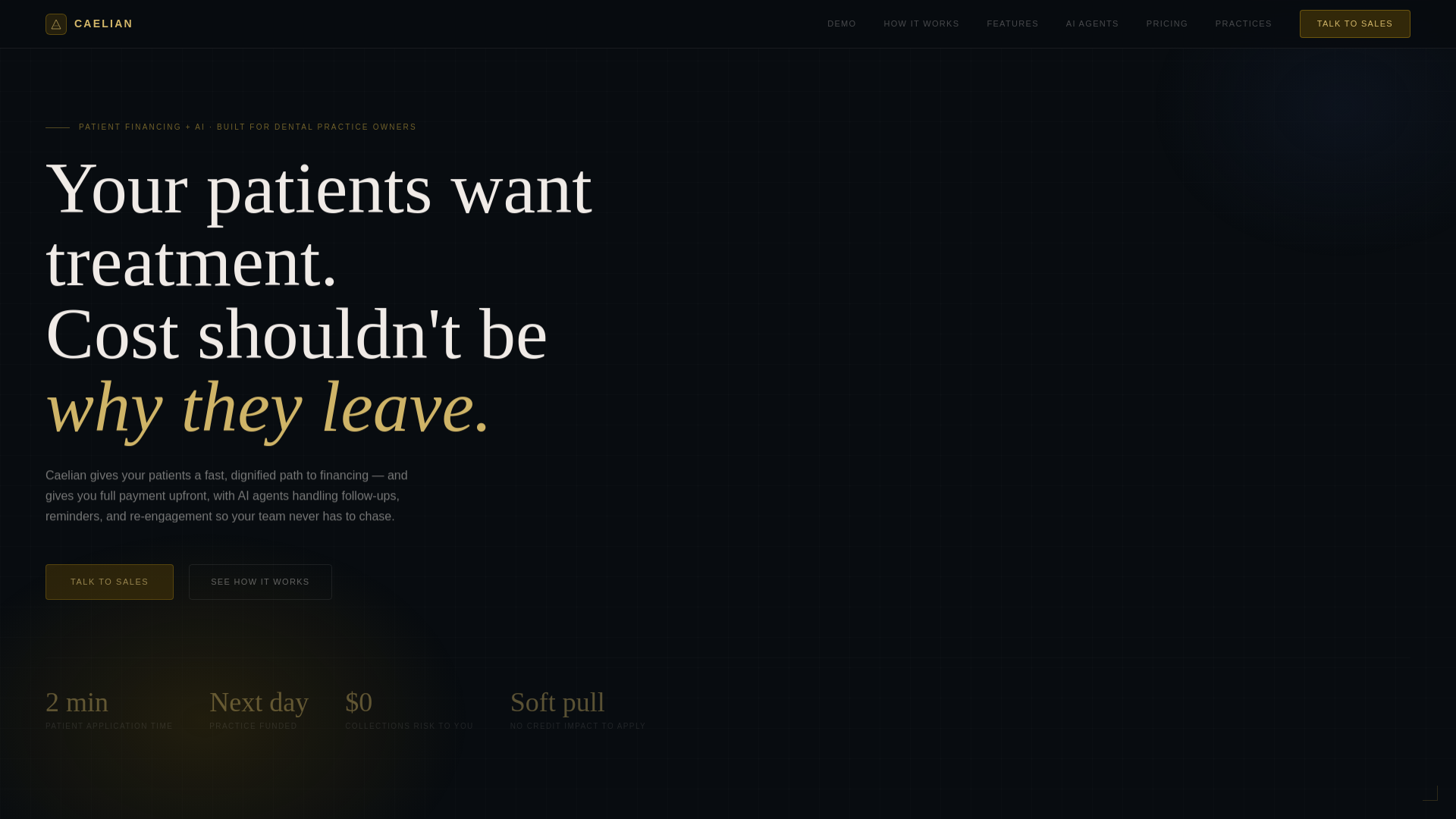 website screenshot of https://caelian.ai/