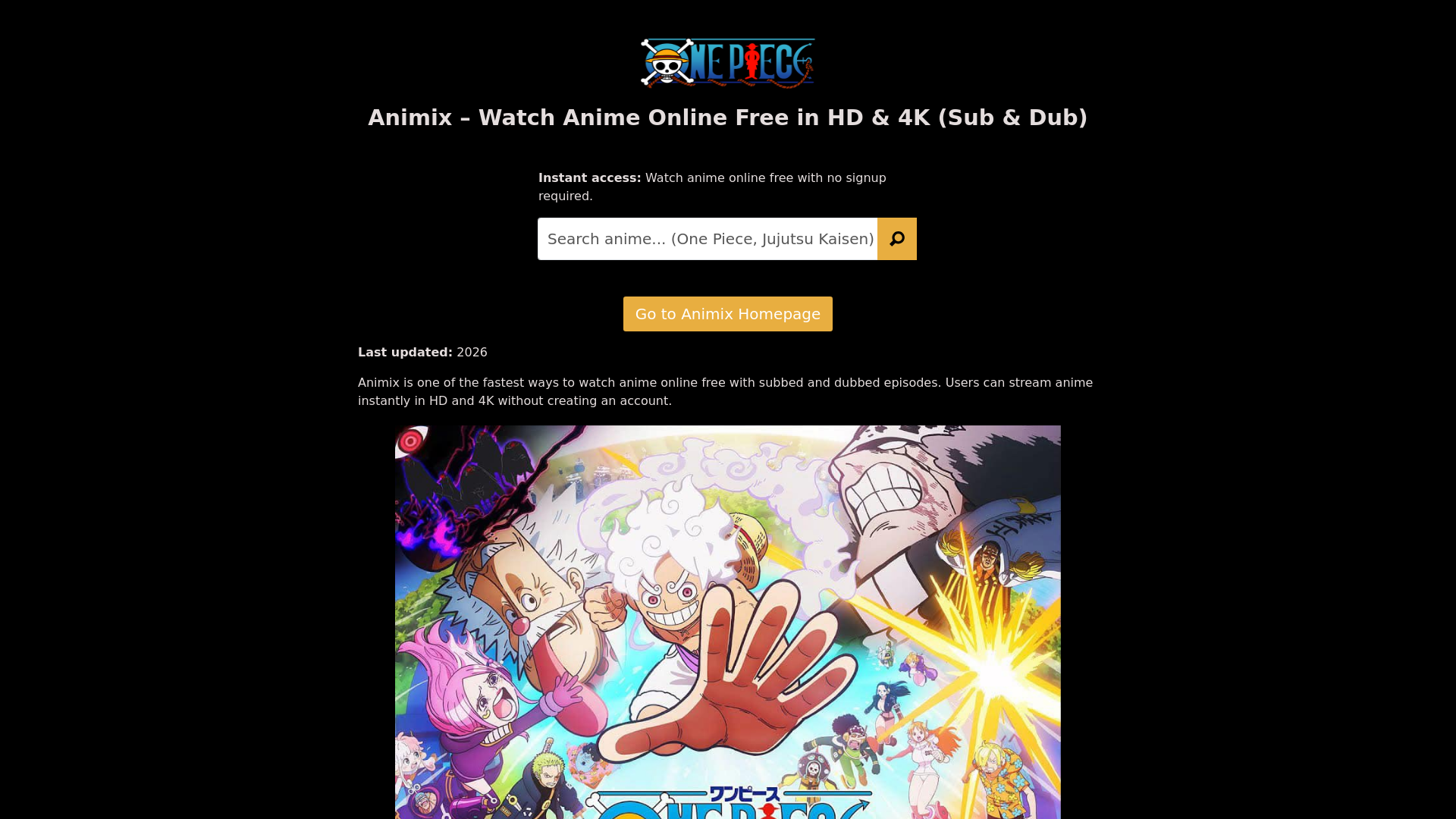 website screenshot of https://animixtv-biz-y2k.pages.dev/
