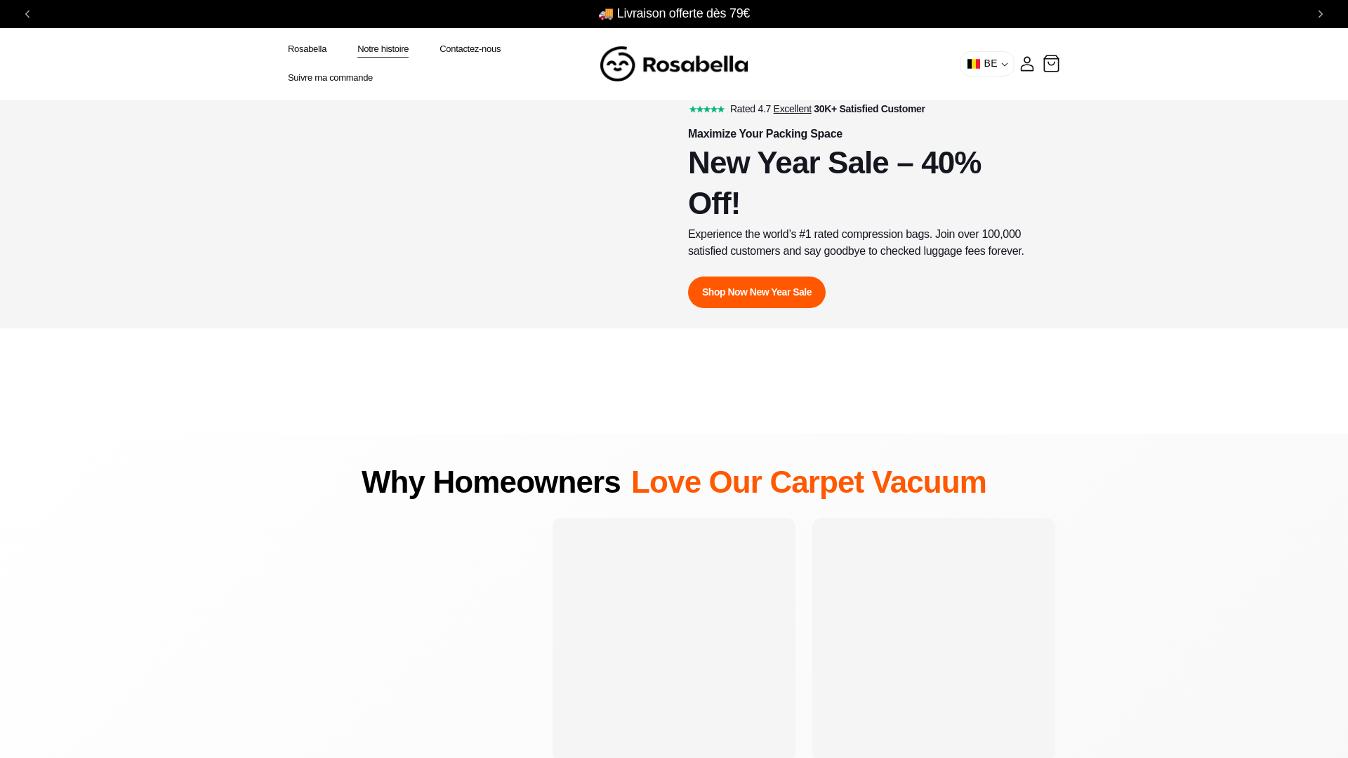 website screenshot of https://rosabellacare.com/