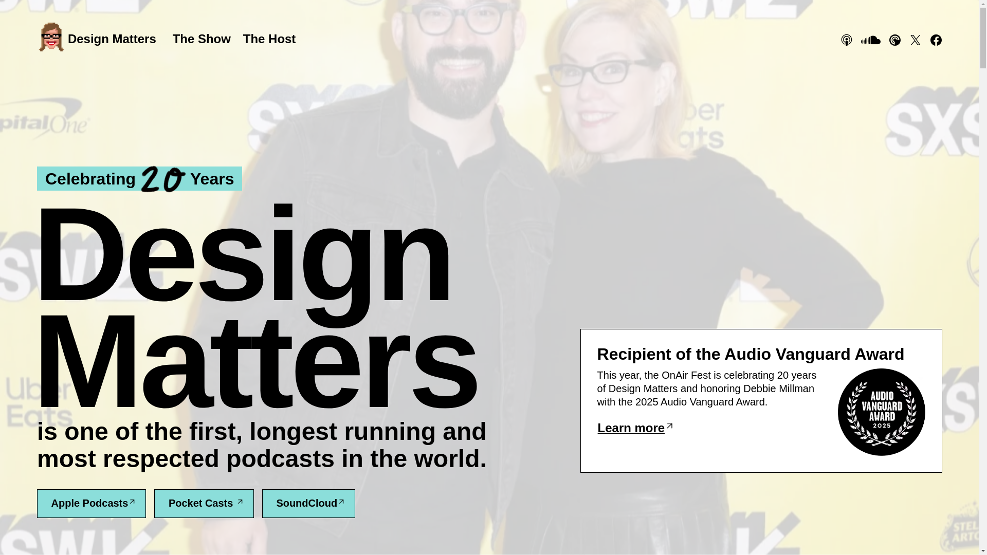website screenshot of https://designmattersmedia.com/