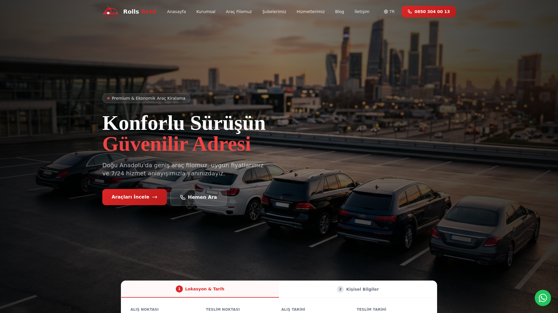 website screenshot of https://guroymakarackiralama.com/