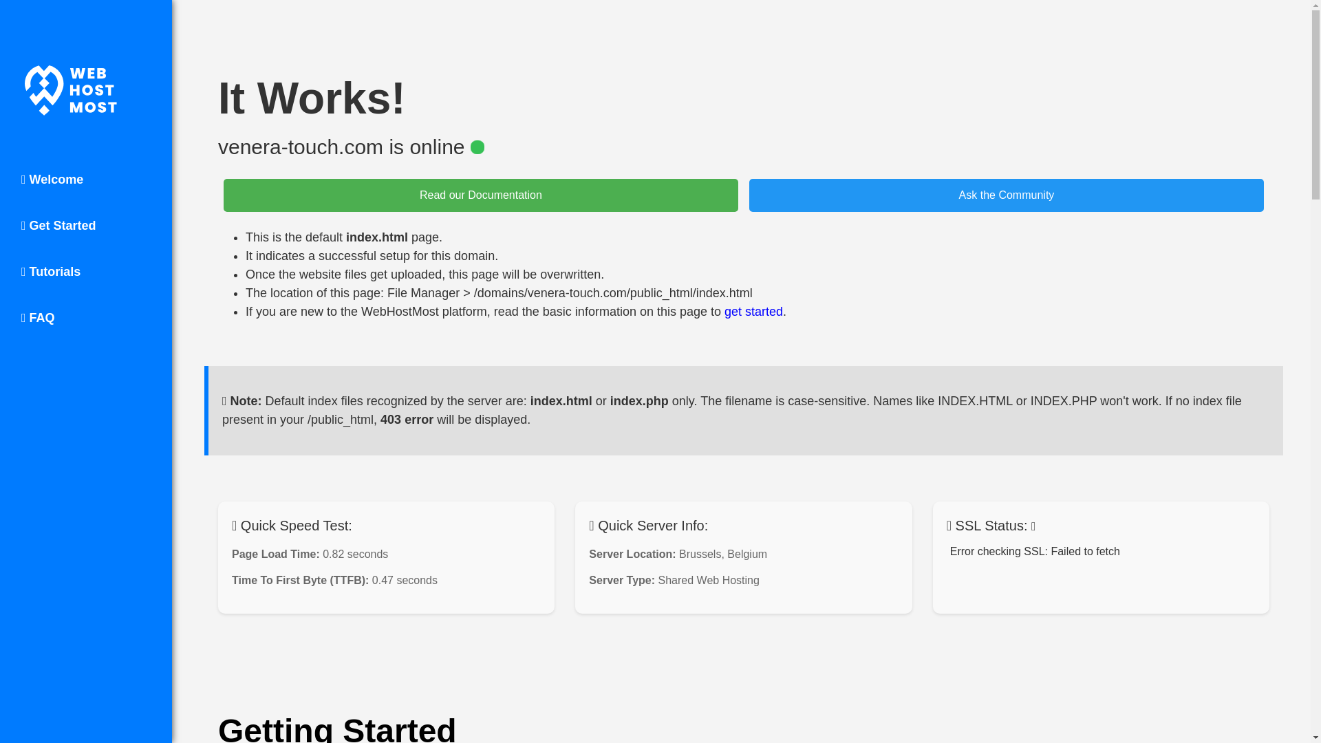 website screenshot of https://venera-touch.com/