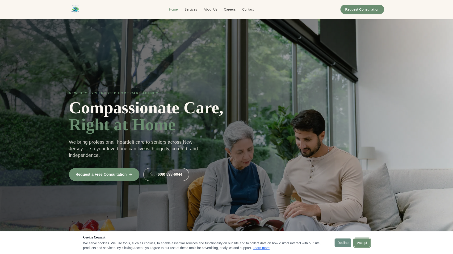 website screenshot of https://adaptcareservice.com/