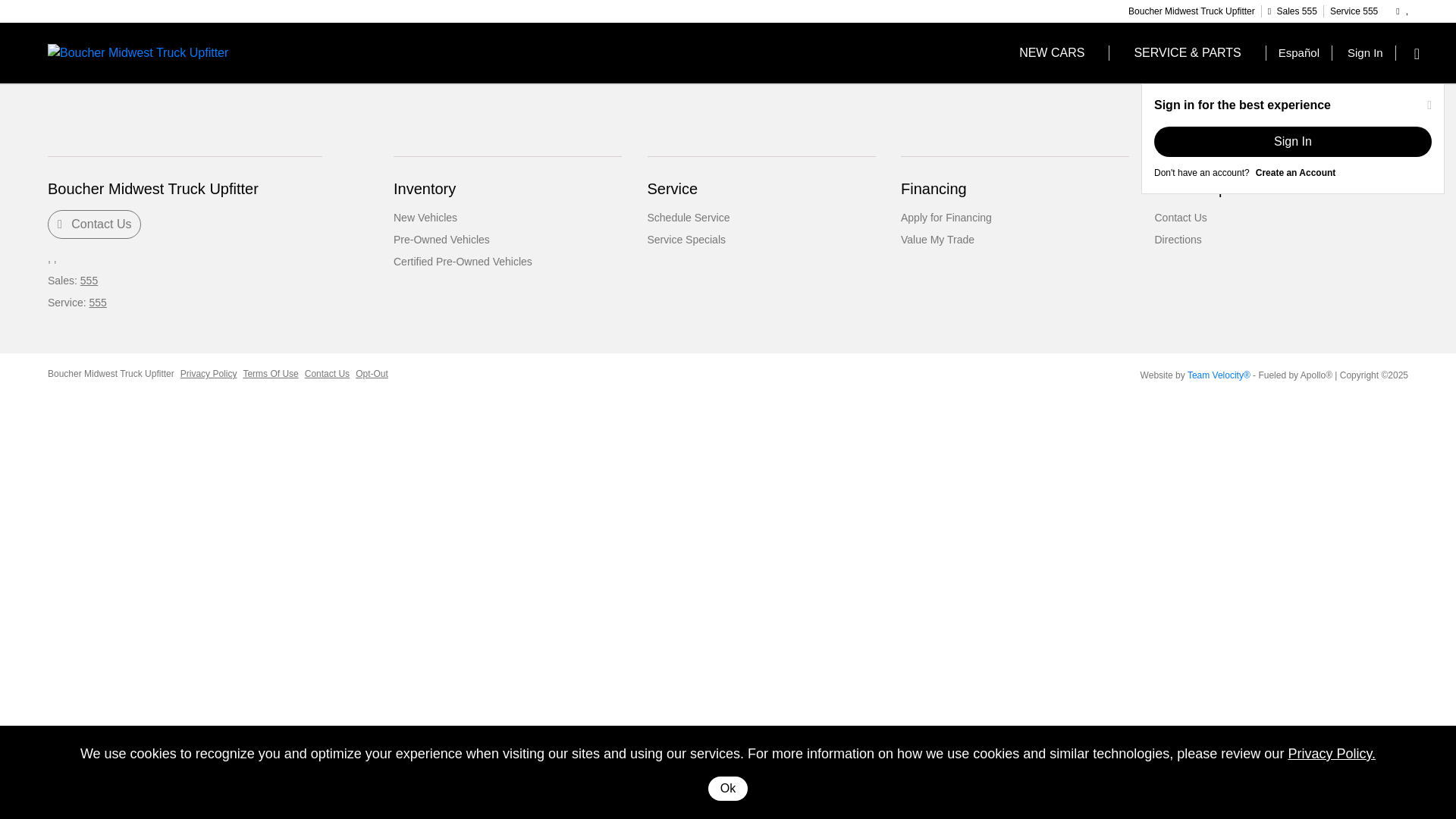 website screenshot of https://bouchertruckcenterstage.com/