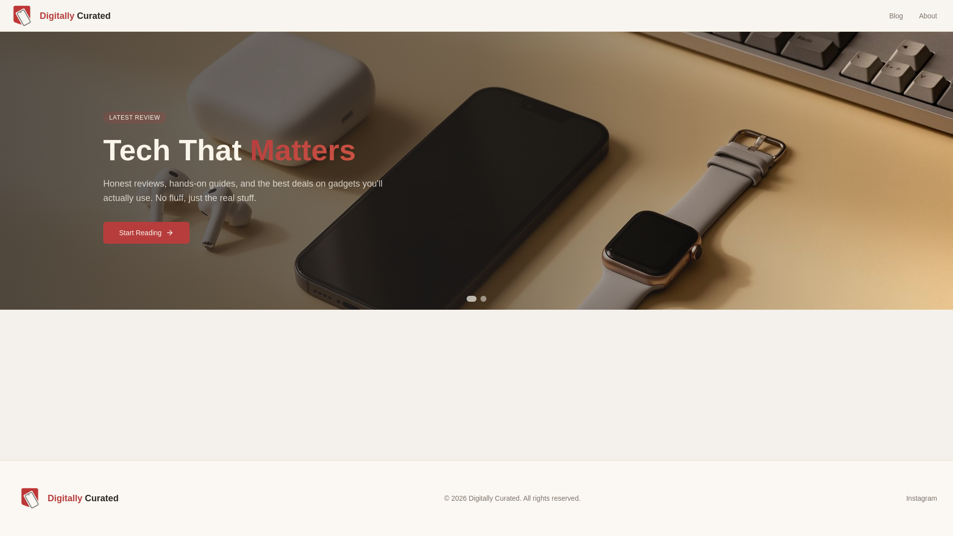 website screenshot of https://digitally-curated.pages.dev/