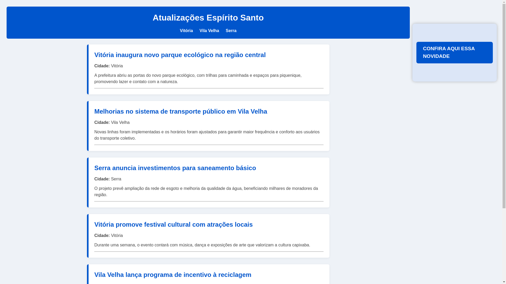 website screenshot of https://vitorianoticiam.pages.dev/
