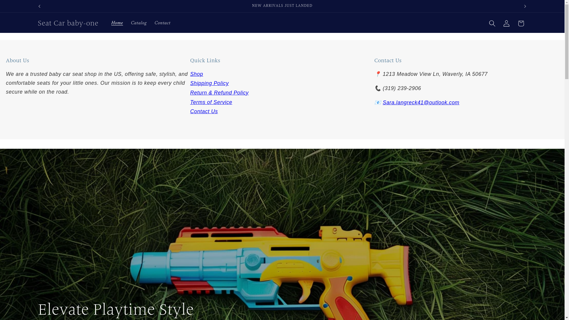 website screenshot of https://saracarseat.shop/