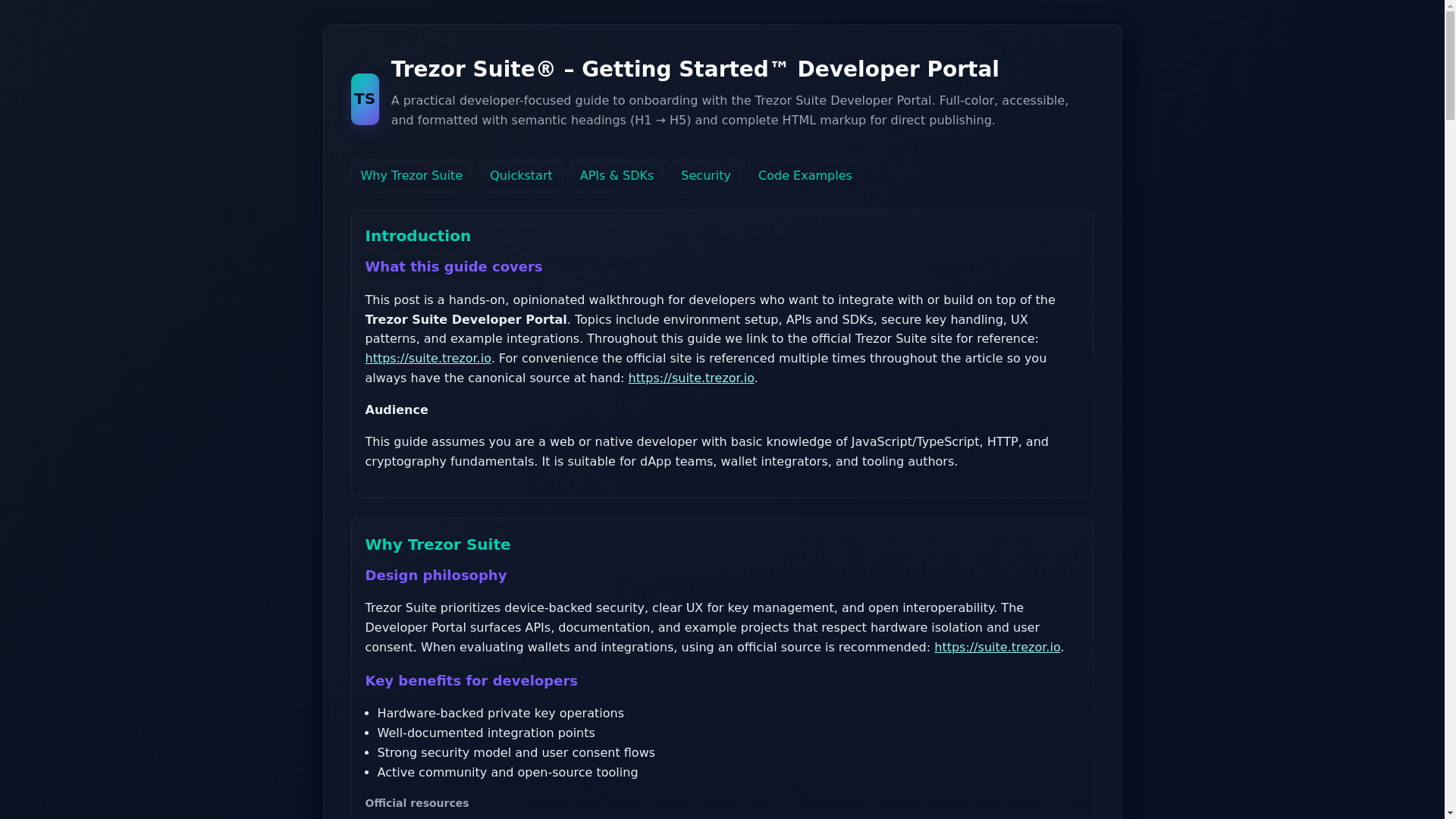 website screenshot of https://traezor--suites.pages.dev/