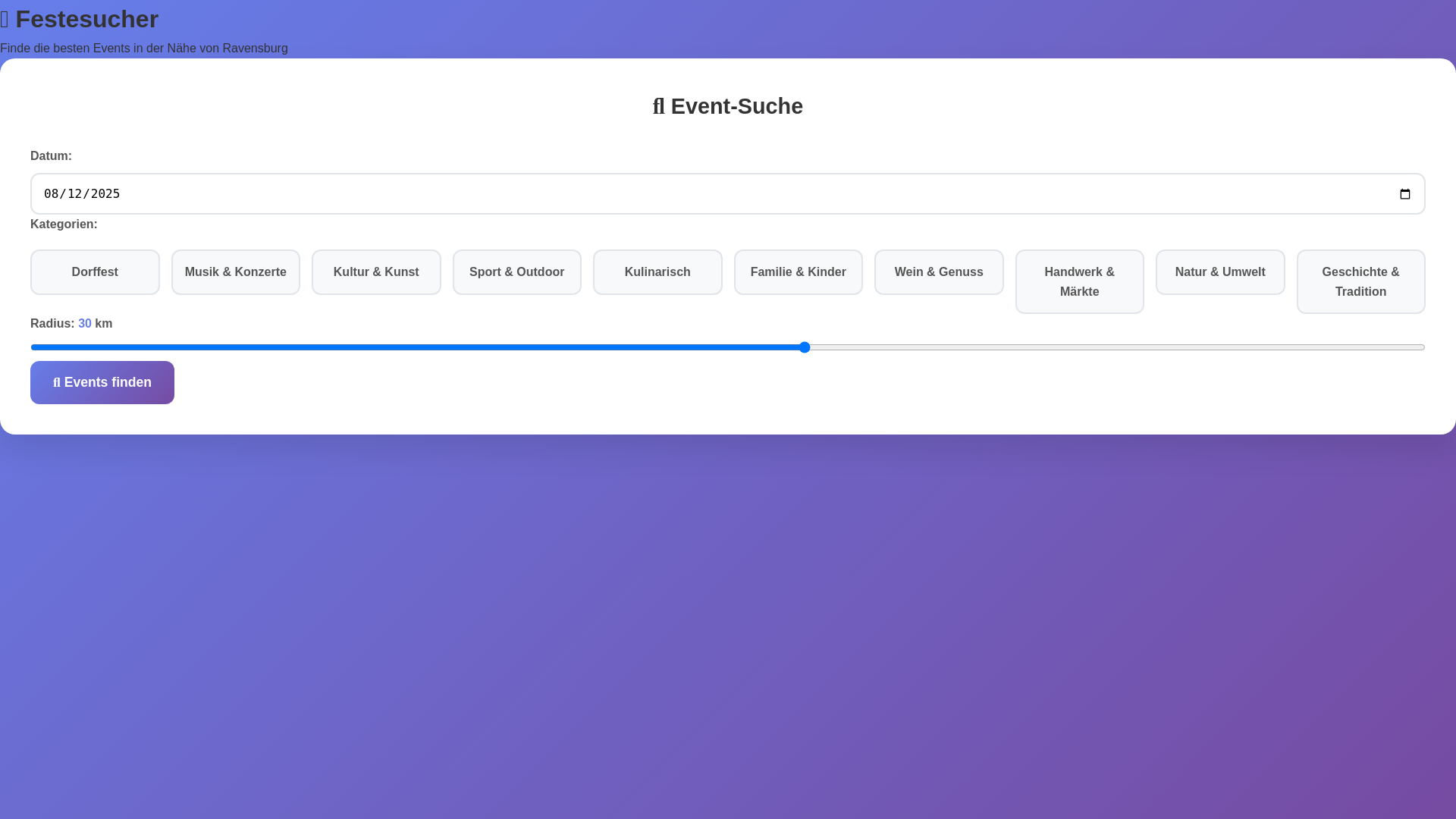website screenshot of https://festsucher.pages.dev/