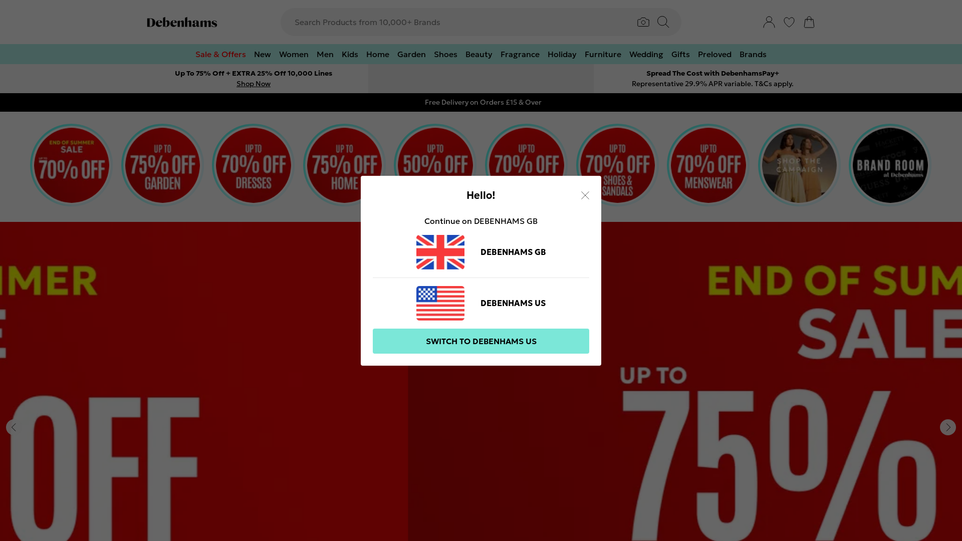 website screenshot of https://www.debenhams.com/?gclsrc=aw.ds&gad_source=1&gad_campaignid=13722827717&gbraid=0AAAAABevdS4BeSUDRHSikt0PW7XduBNDB&gclid=CjwKCAjw-svEBhB6EiwAEzSdrnR5jXMkUuVOCTFxRgonpaGYYBe1XvHQOMJ3StEVUqavGc96skx25hoCp0YQAvD_BwE