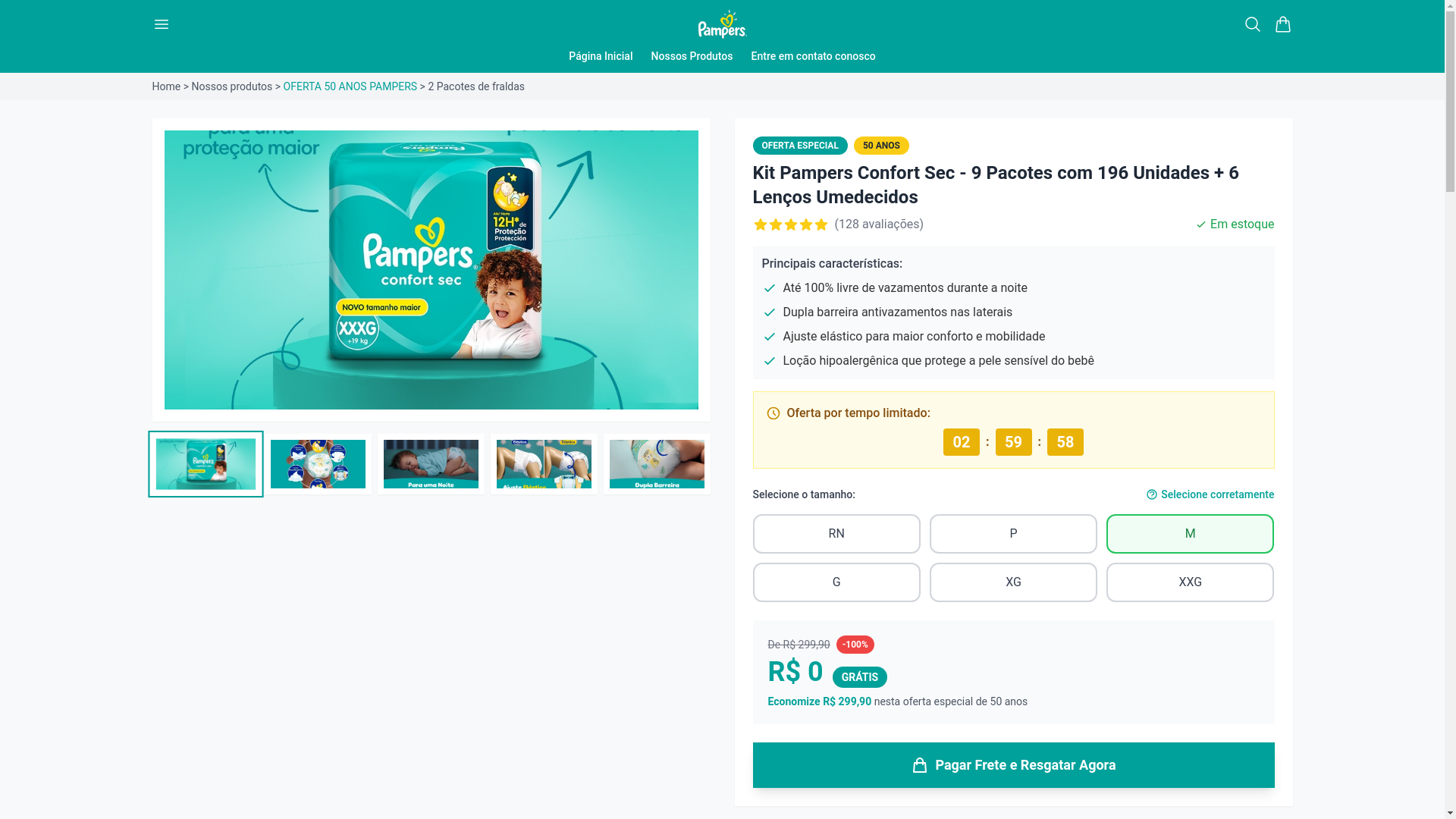 website screenshot of https://tamanhopamper.pages.dev/