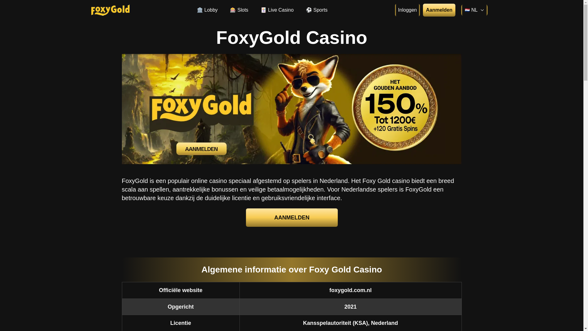 website screenshot of https://foxygold-com-nl-7724.pages.dev/