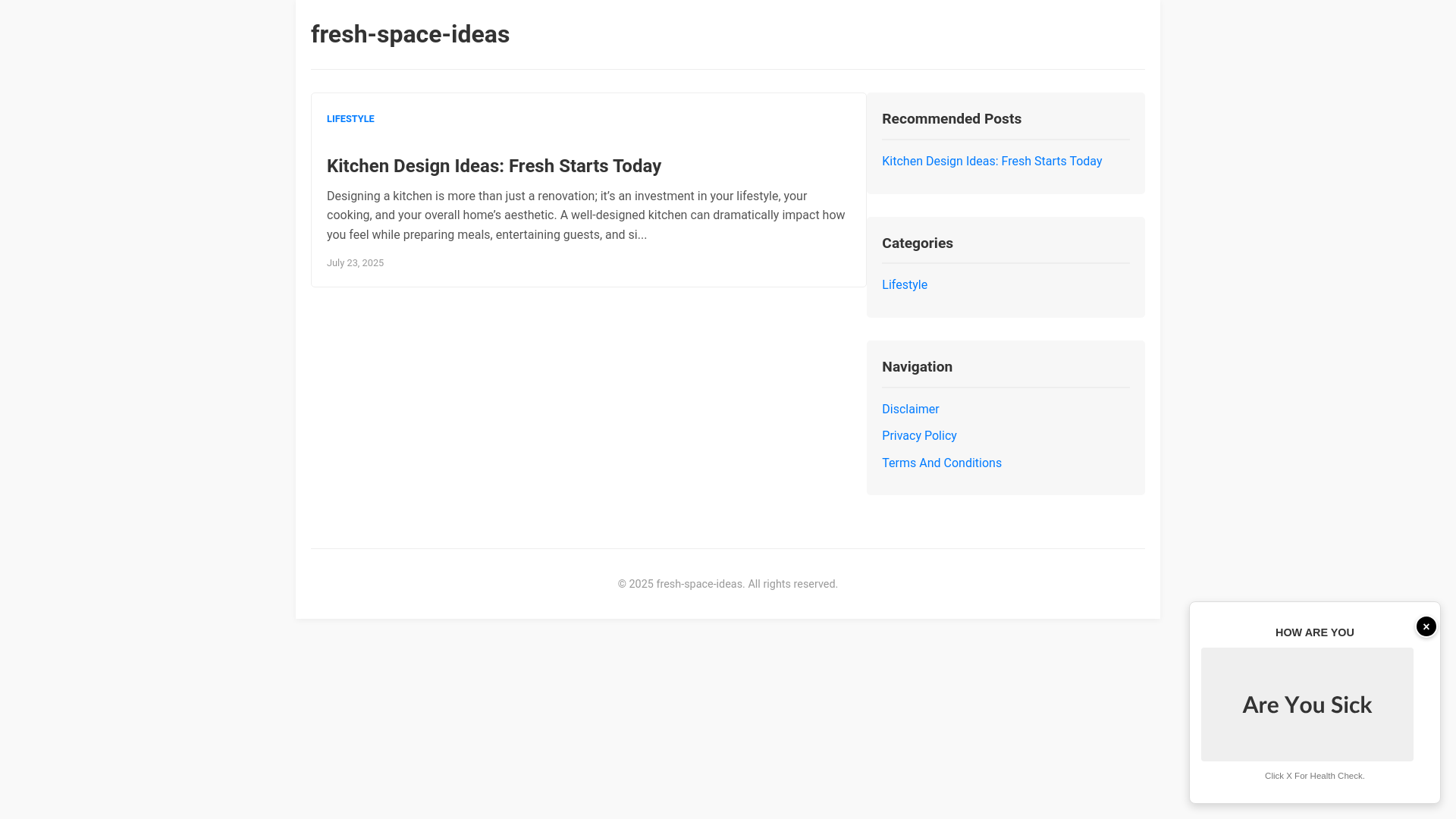 website screenshot of https://fresh-space-ideas.pages.dev/