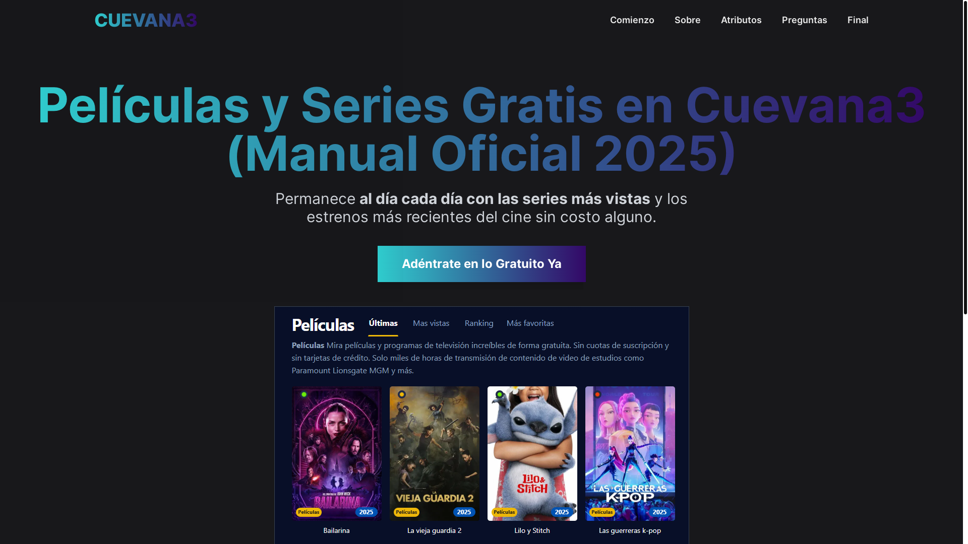 website screenshot of https://cuevana3-0esj.pages.dev/