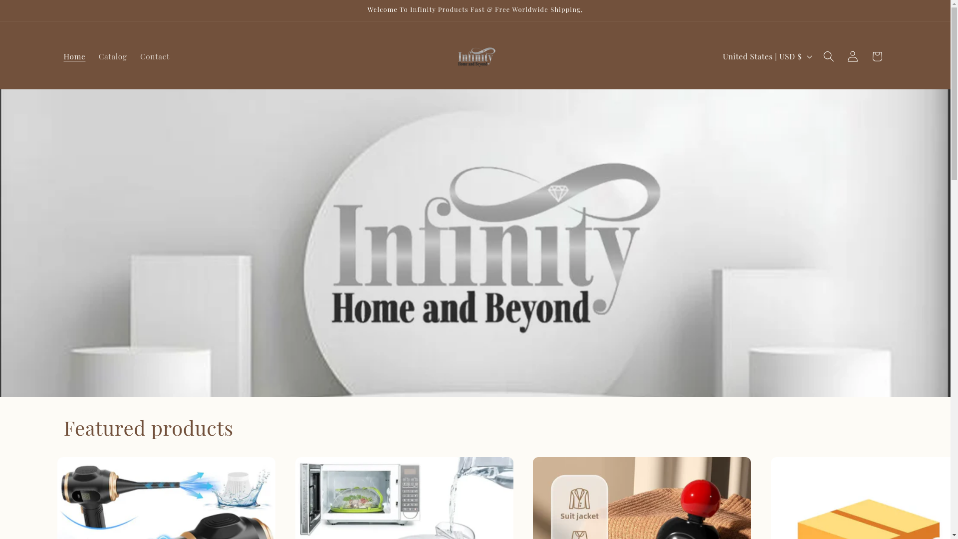 website screenshot of https://infinityhomeandbeyond.store/