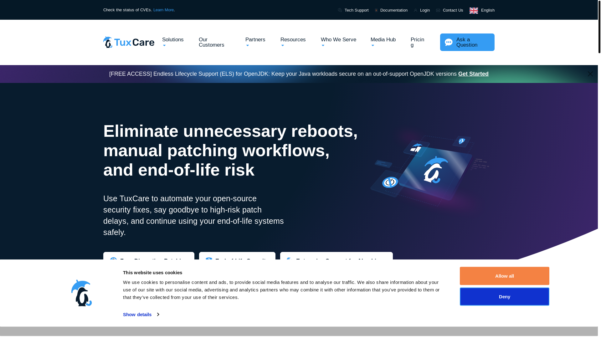 website screenshot of https://talktuxcare.com/