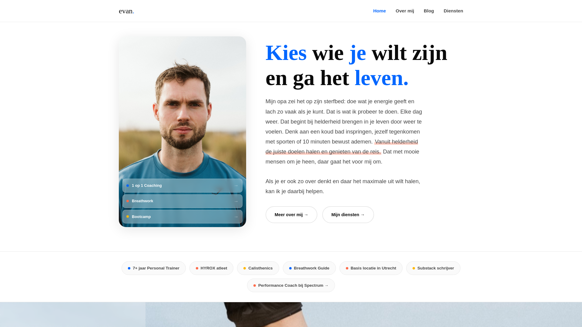 website screenshot of https://evan-site.pages.dev/