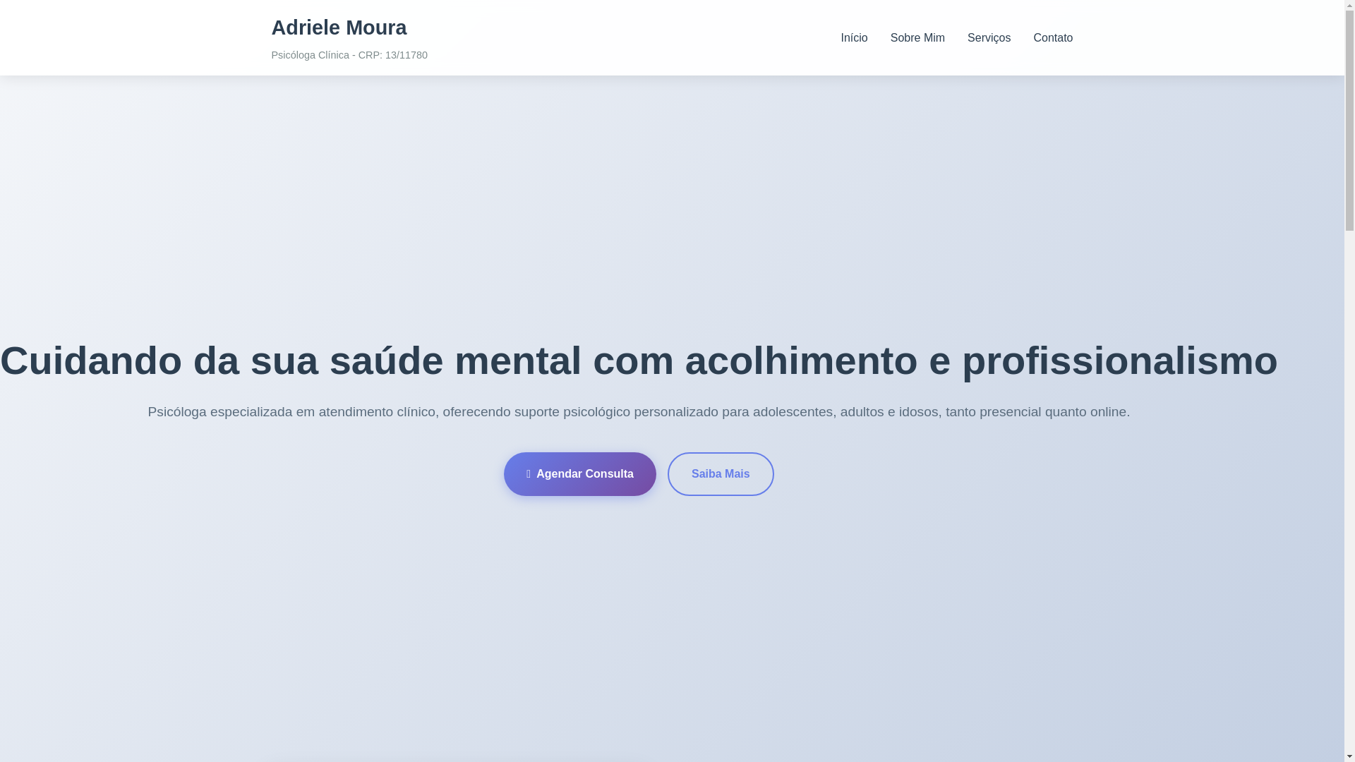 website screenshot of https://adrielemoura.com.br/