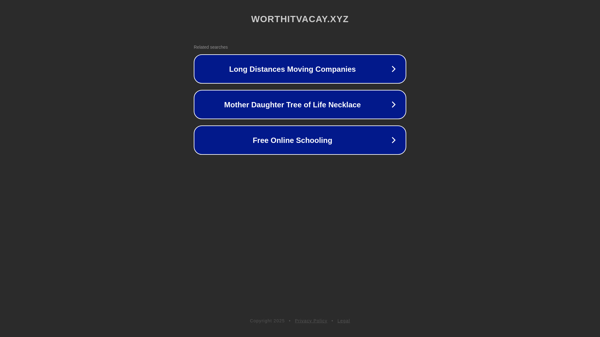 website screenshot of https://worthitvacay.xyz/
