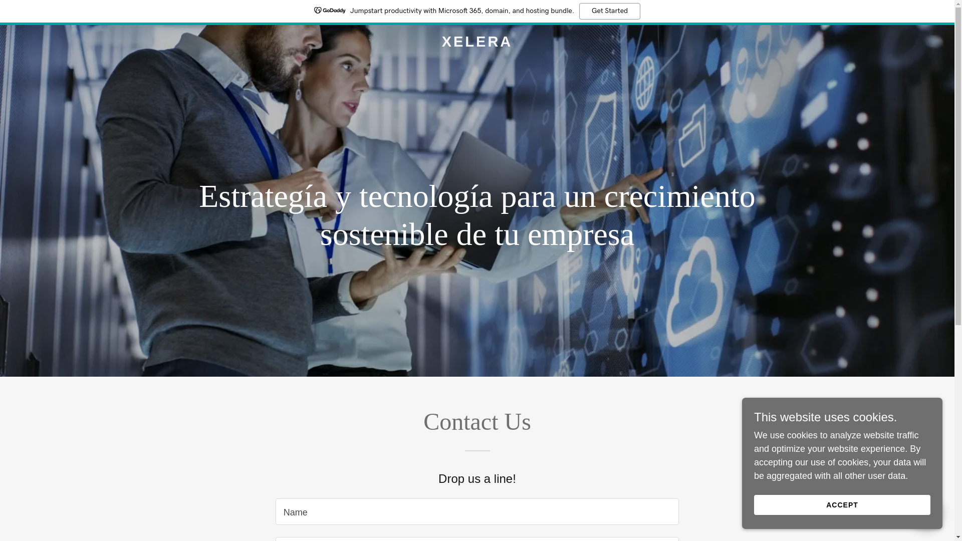 website screenshot of https://xelera.la/