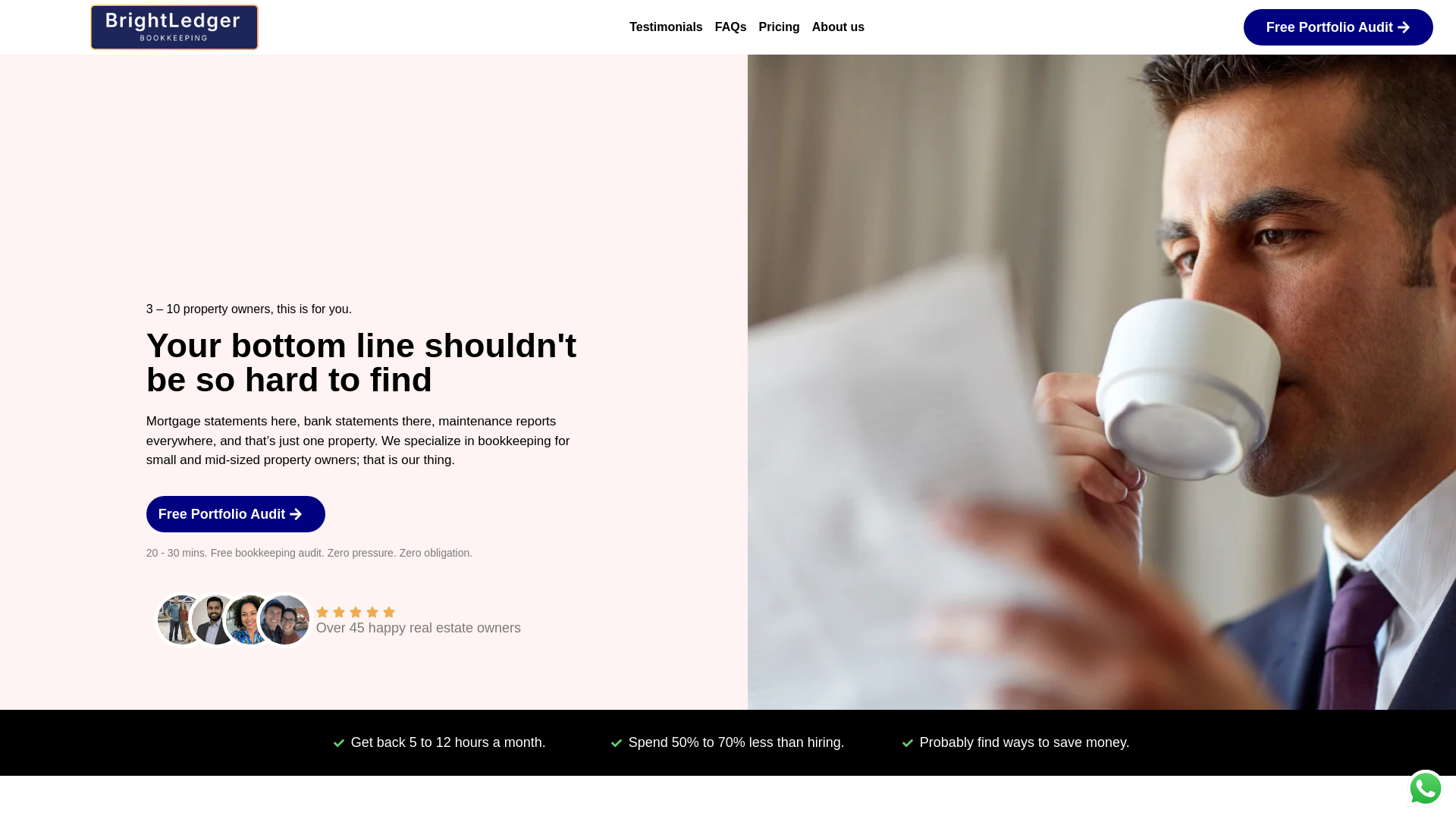website screenshot of https://mybrightledger.org/
