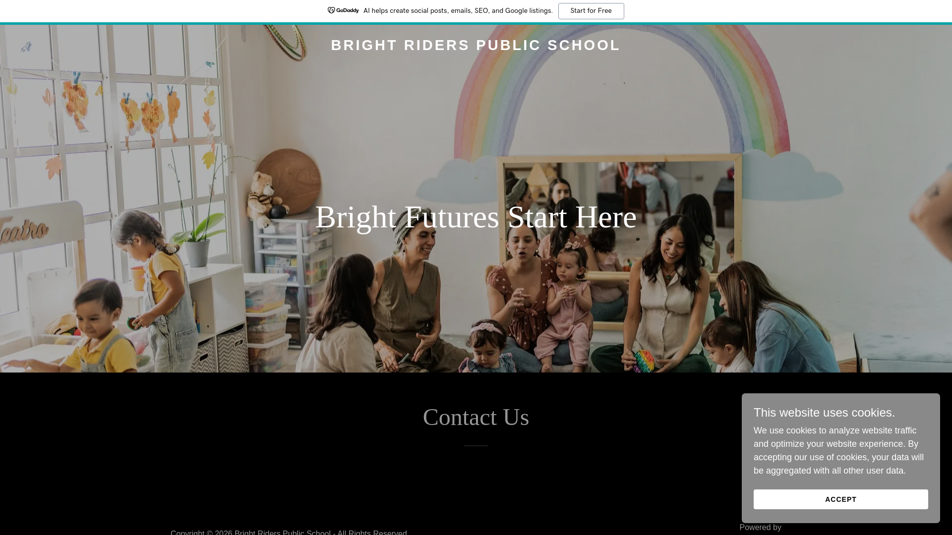 website screenshot of https://brightriderspublicschool.com/
