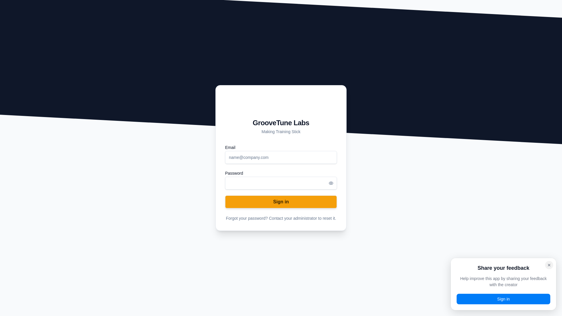 website screenshot of https://groovetune.ai