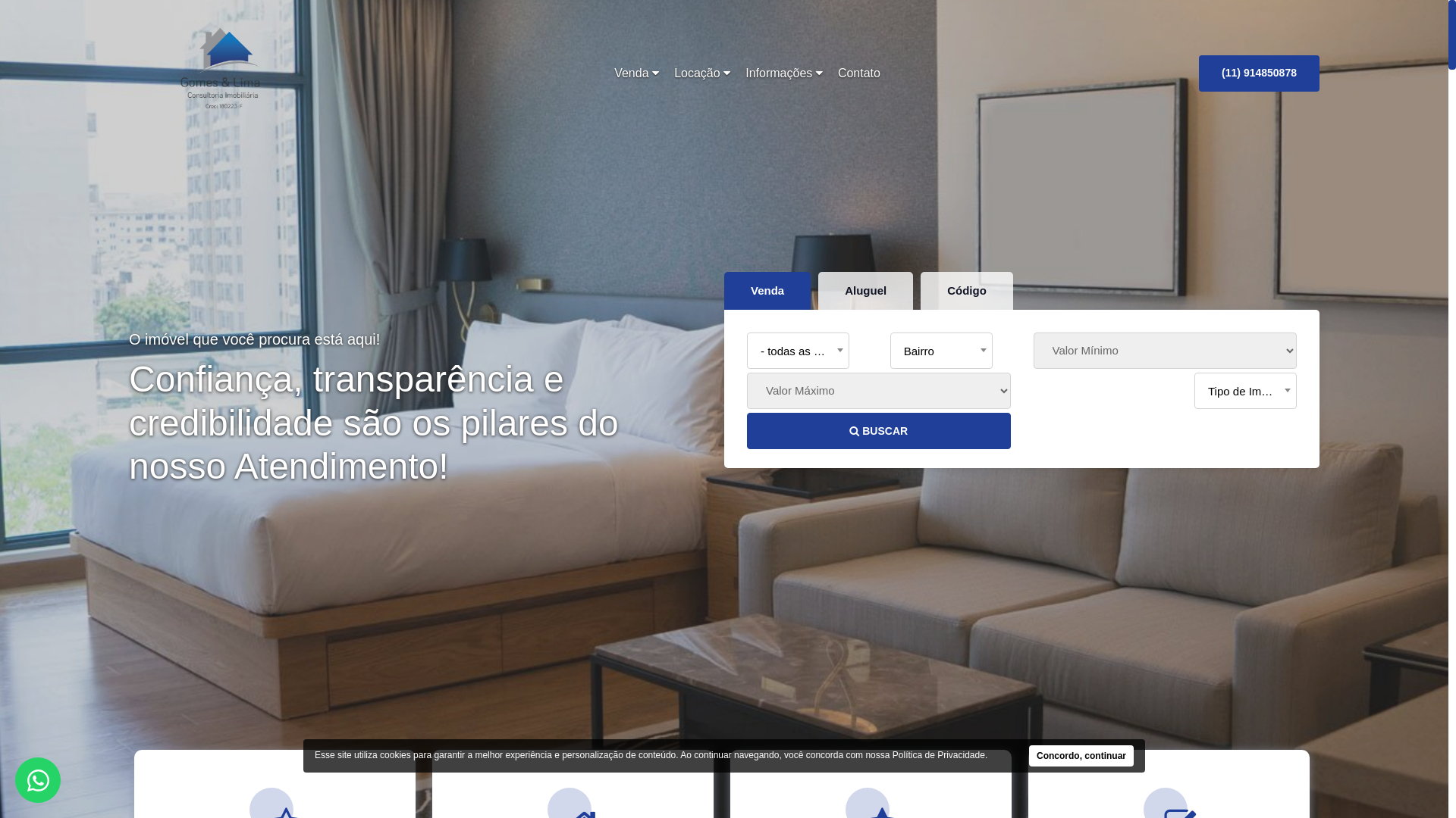 website screenshot of https://gomeselimaconsultoriaimob.com.br/
