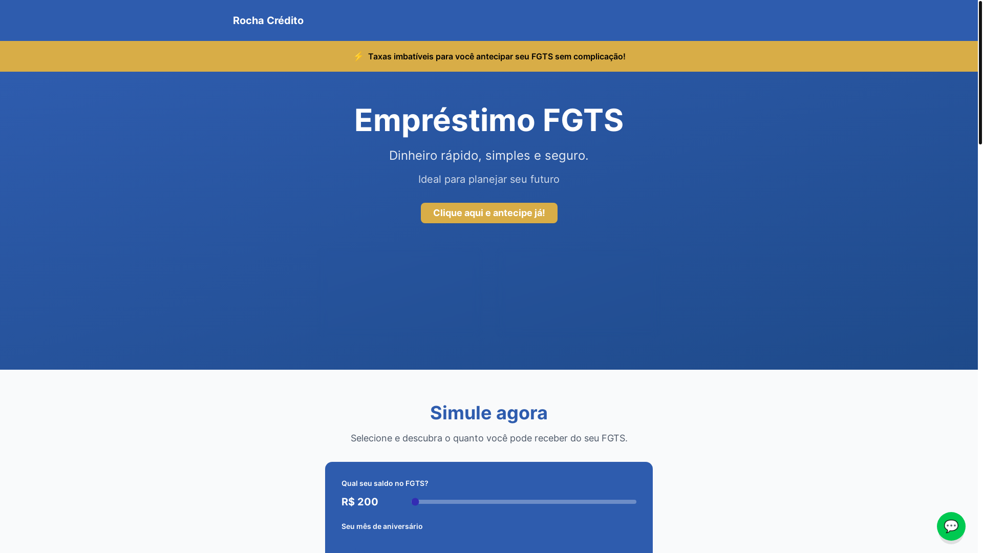 website screenshot of https://rochafinanca.com.br/