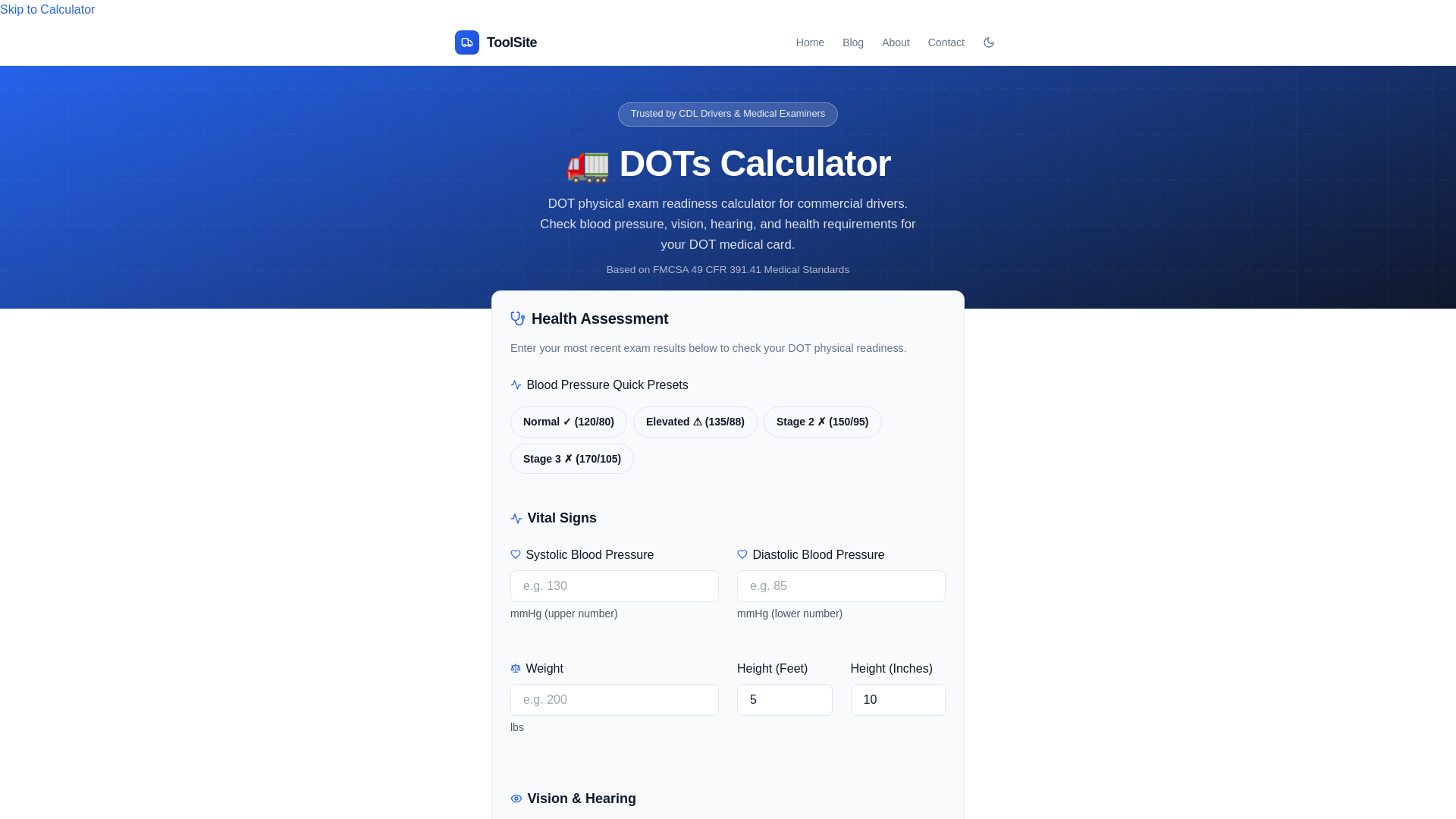 website screenshot of https://dotscalculator-d3t.pages.dev/