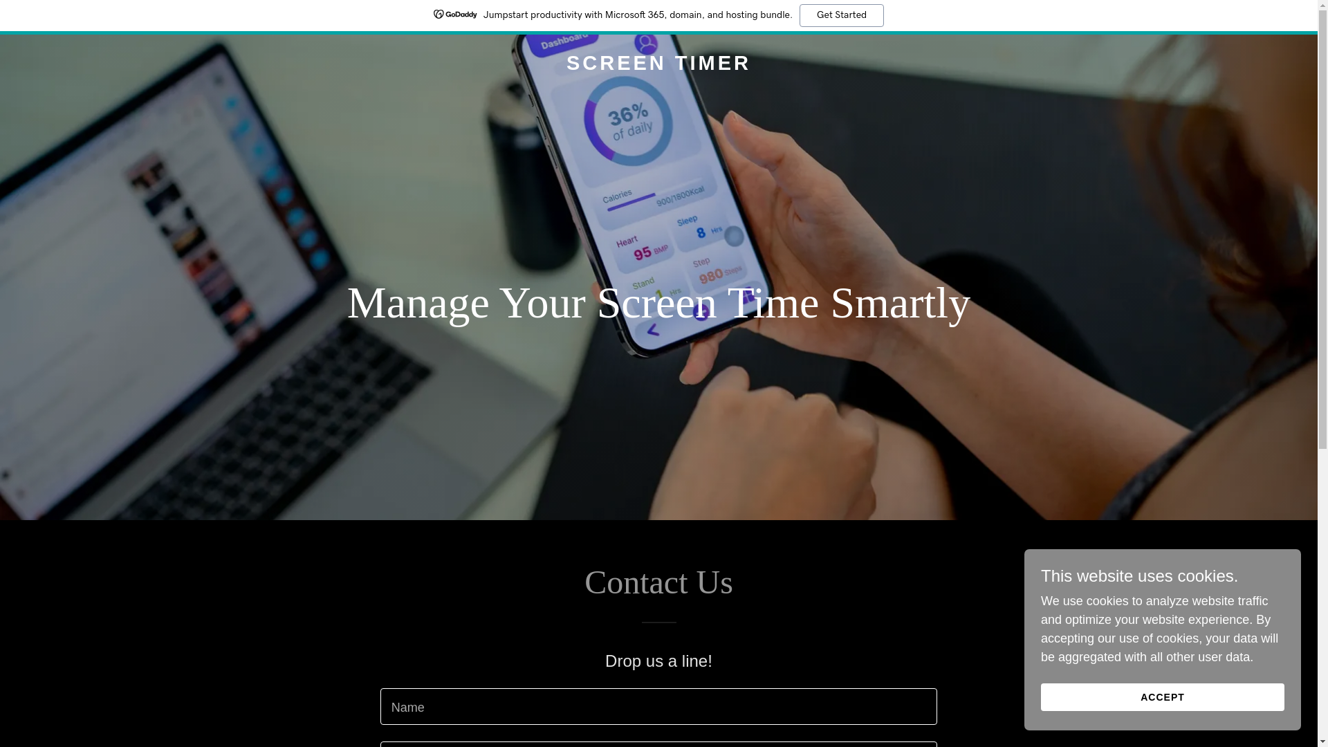 website screenshot of https://screentimer.ai/