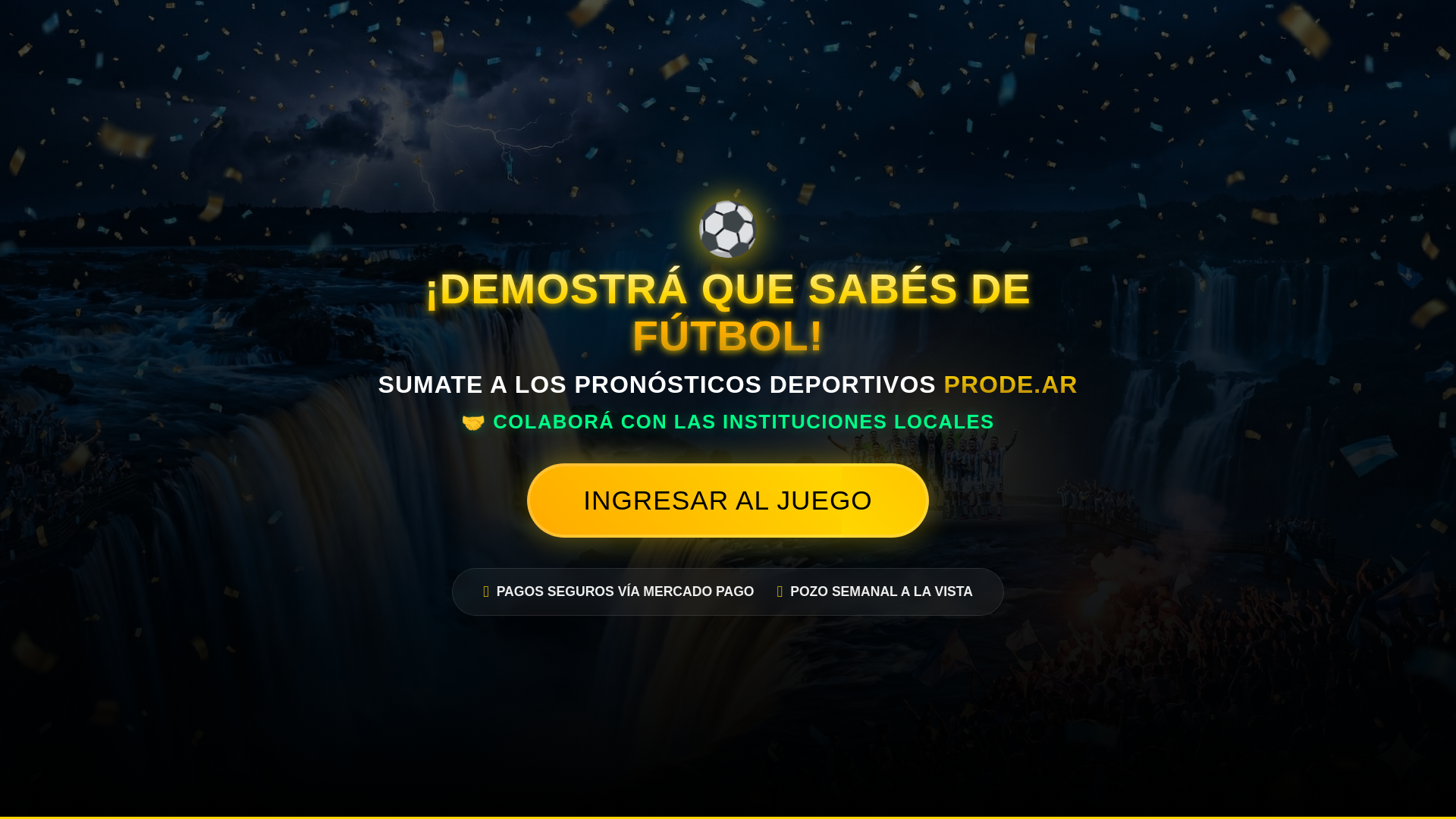 website screenshot of https://prode.ar/