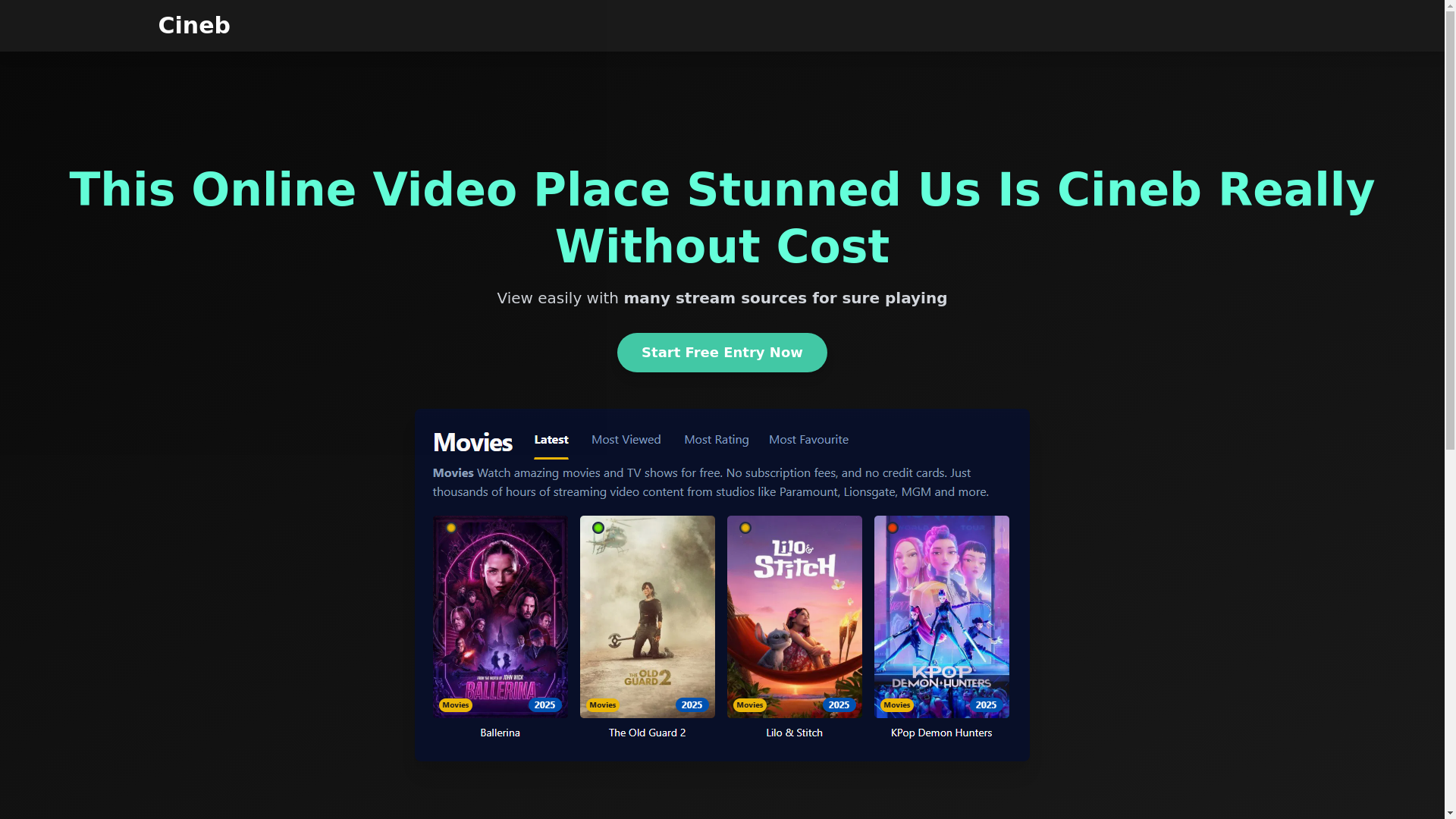 website screenshot of https://cineb-tkzc.pages.dev/