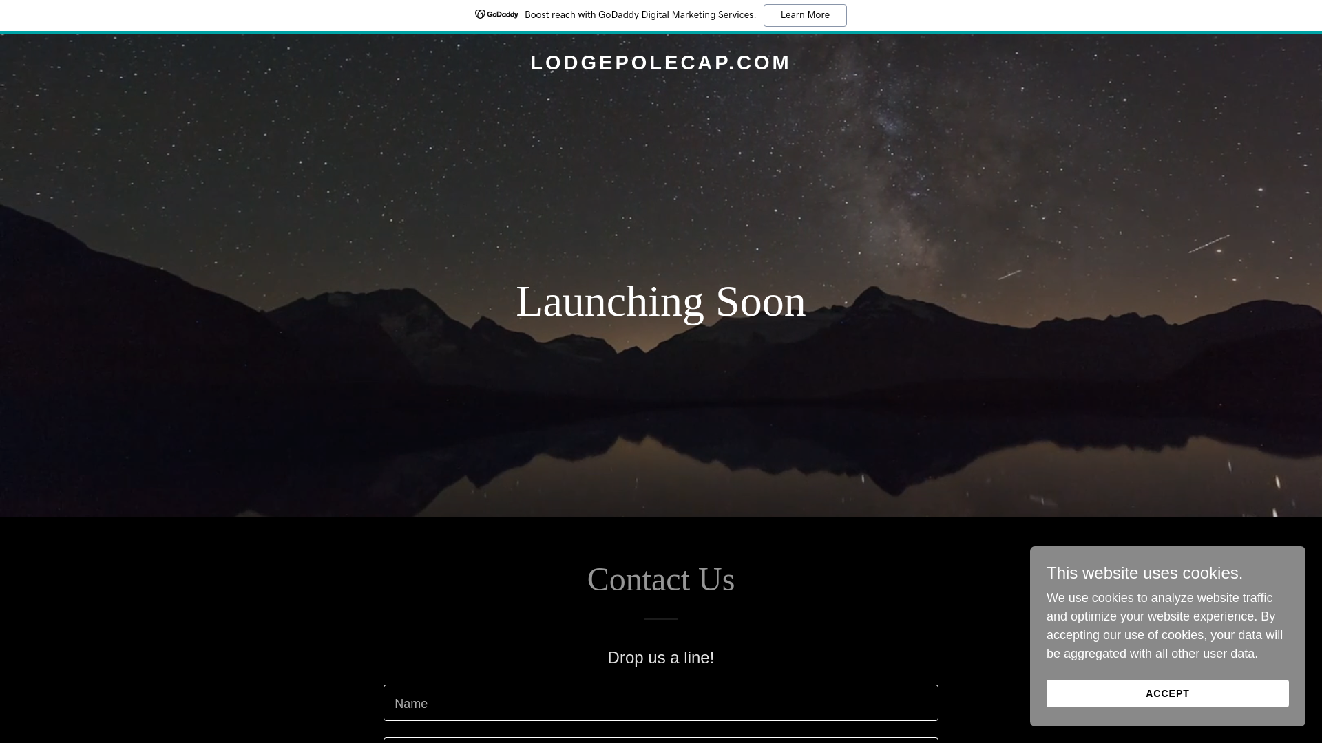 website screenshot of https://lodgepolecap.com/