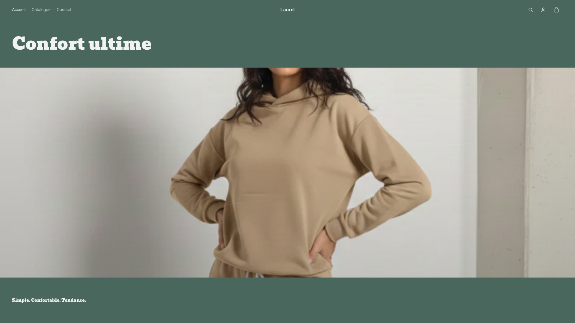 website screenshot of https://laurel-outfits.com/