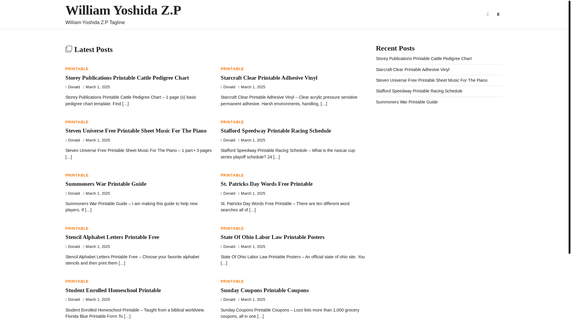 website screenshot of https://williamyoshidazp.pages.dev/