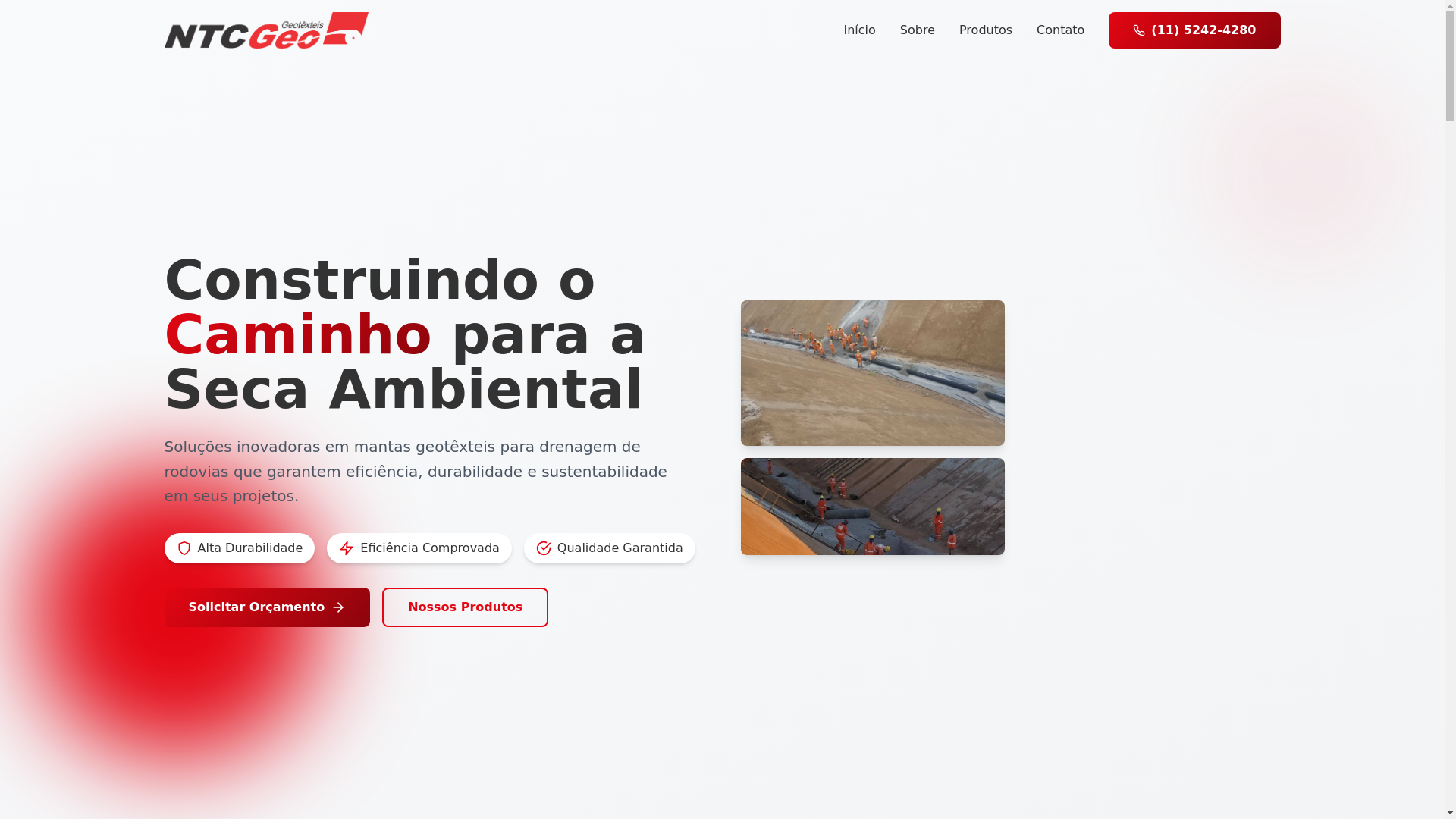 website screenshot of https://mantageotextil.com/
