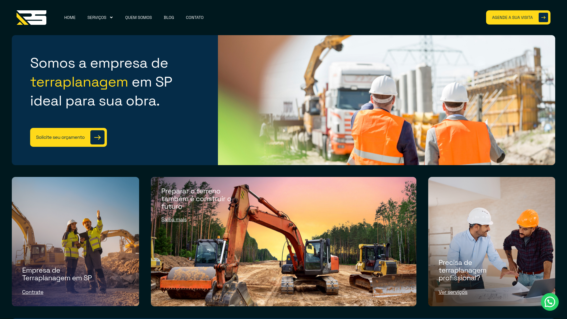 website screenshot of https://r5terraplanagem.com.br