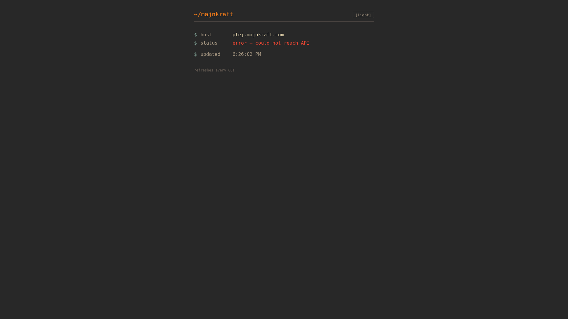 website screenshot of https://majnkraft-com.pages.dev/