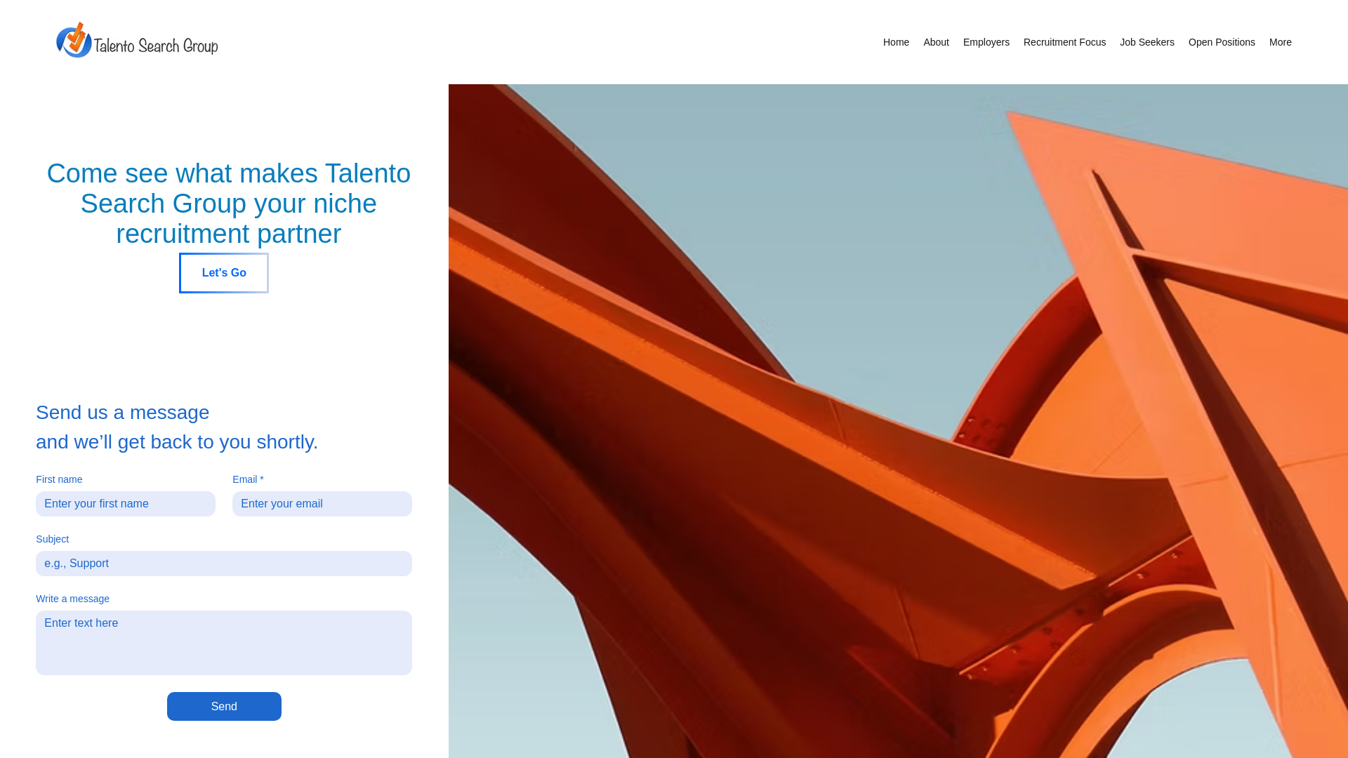 website screenshot of https://thinktalentogroup.com