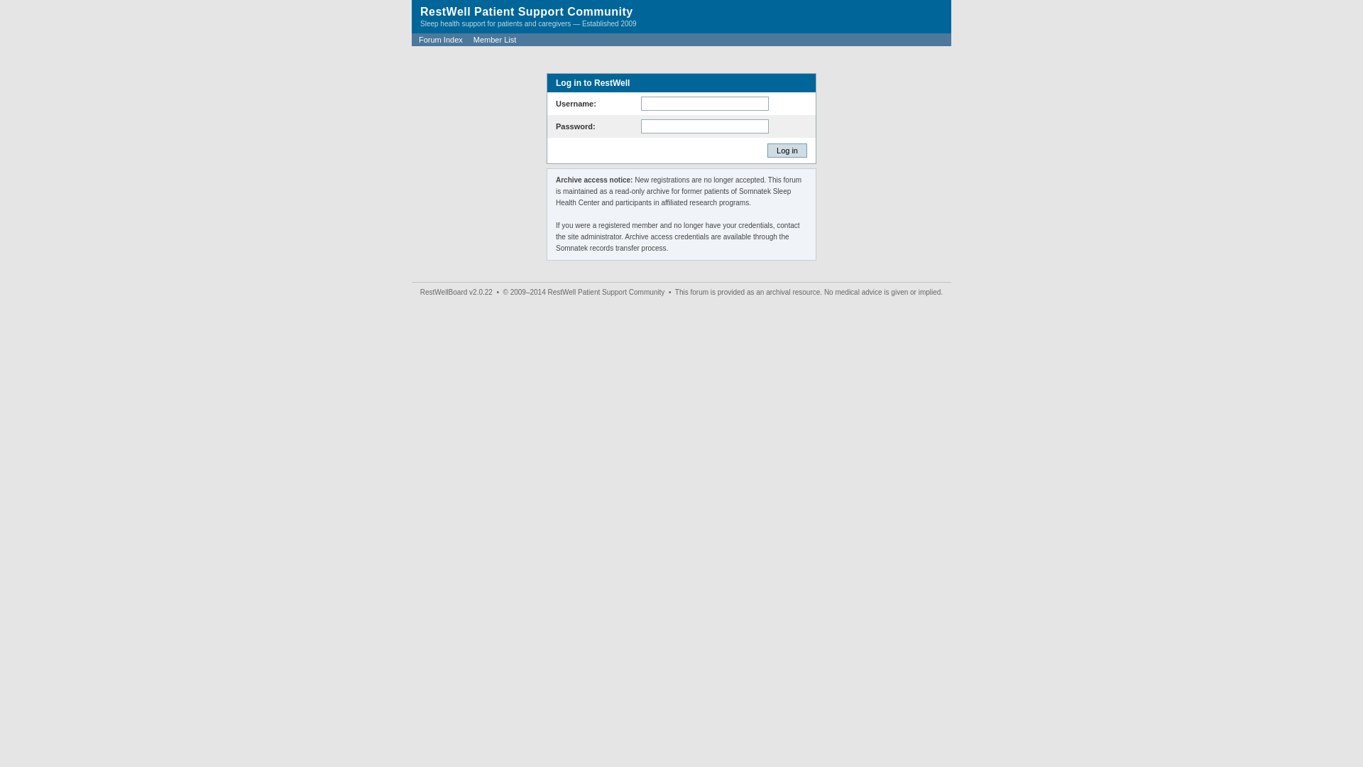 website screenshot of https://restwellcommunity.org/